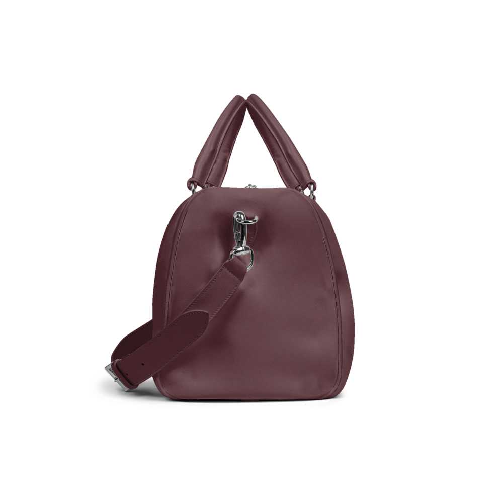 Burgundy Leather Duffel Bag