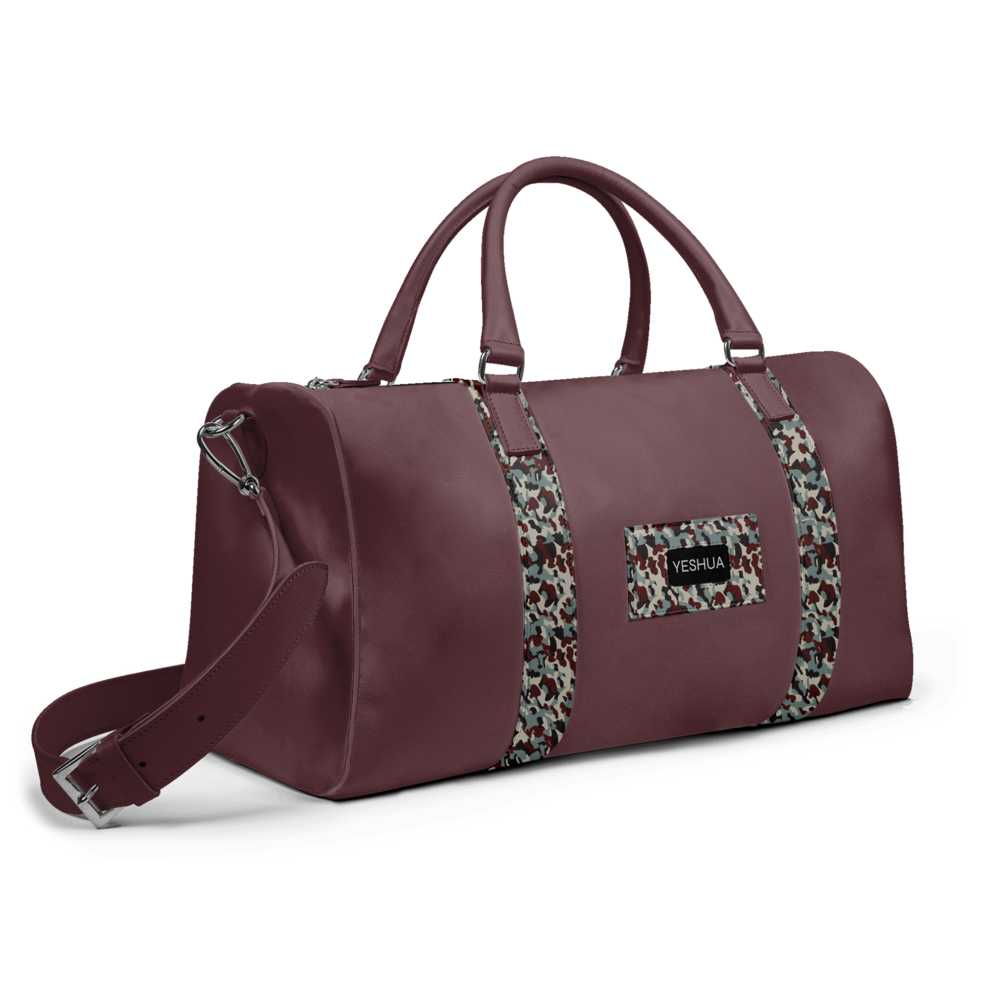 Burgundy Leather Duffel Bag