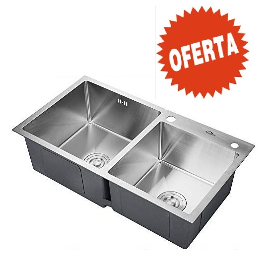 LAVAPLATOS EMPOTRADO DELUXE 81X43X20CM + KIT DE DESAGUE