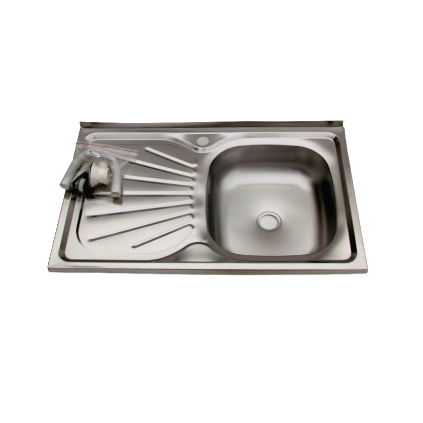 LAVAPLATOS SOBRECUBIERTA 80X50Cm + DESAGUE