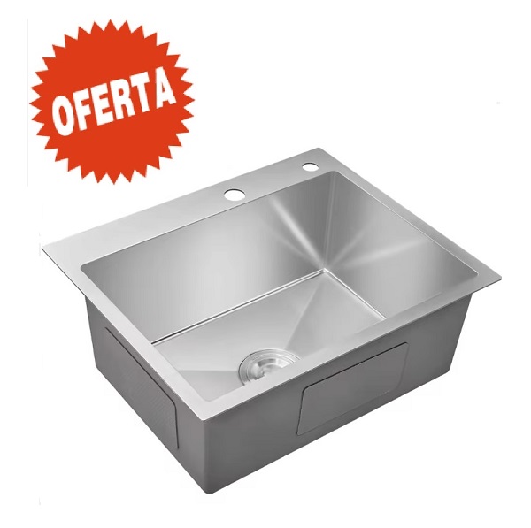 LAVAPLATOS EMPOTRADO DELUXE GRIS 50x45x20CM + KIT DE DESAGUE