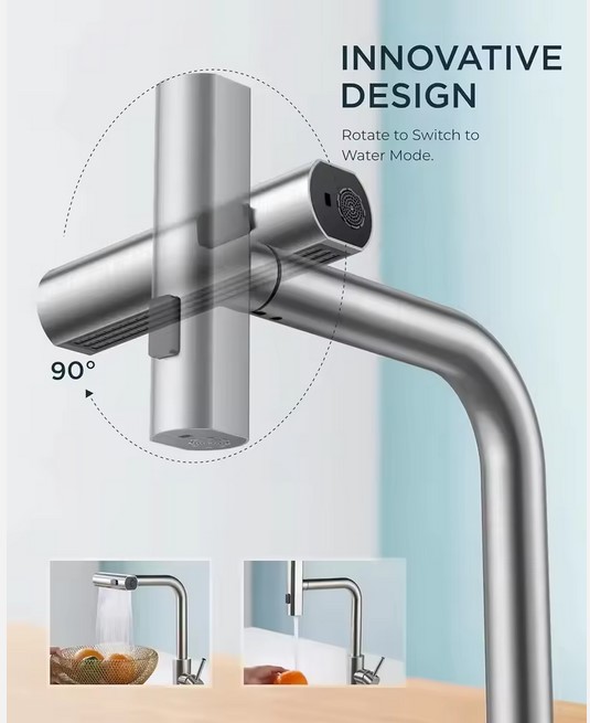 LLAVE MONOMANDO LAVAPLATOS  GRIS BOQUILLA RECTA (Incluye Flexibles)