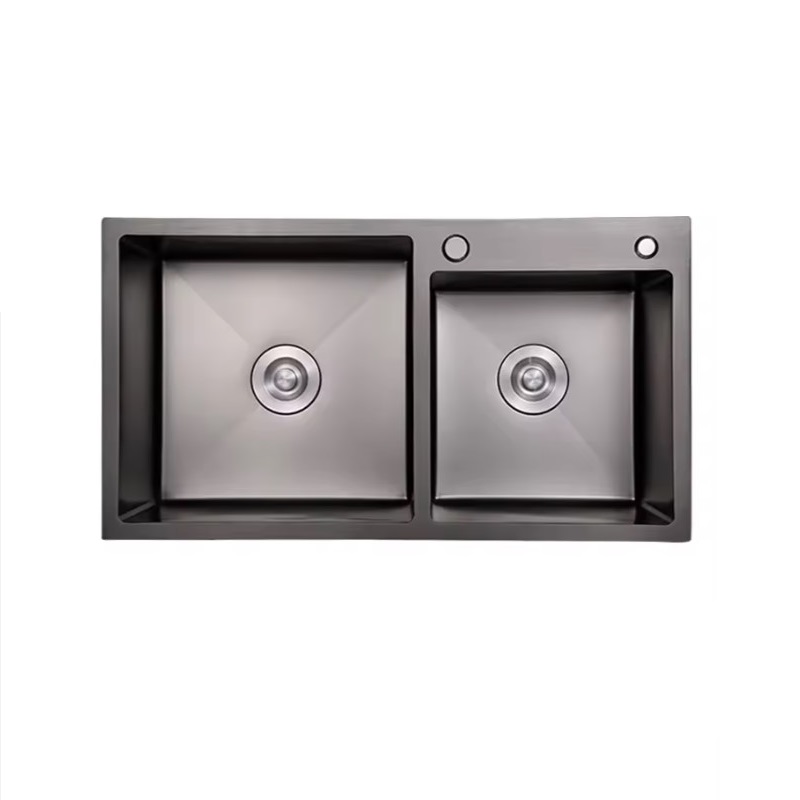 LAVAPLATOS EMPOTRADO DELUXE NEGRO 81X43X20CM + KIT DE DESAGUE