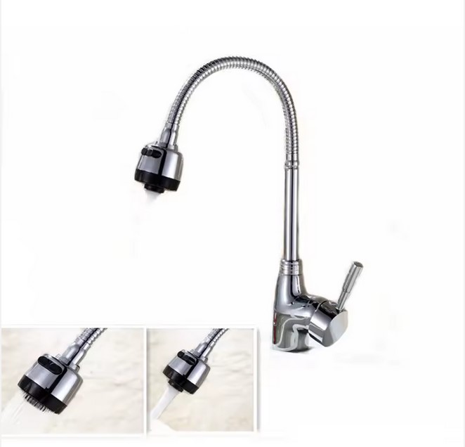 LLAVE MONOMANDO LAVAPLATOS ARTICULADA ECONOMICA (Incluye Flexibles)