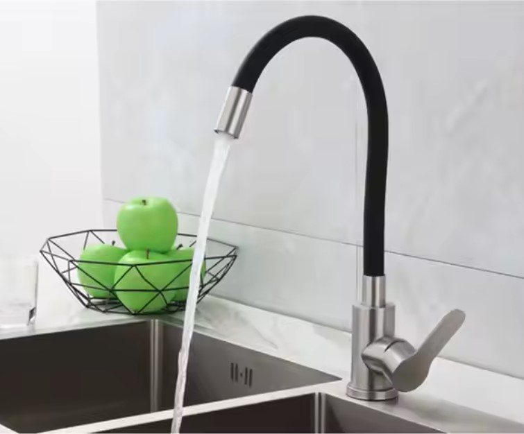 LLAVE MONOMANDO LAVAPLATOS ARTICULADA TAUMM (Incluye Flexibles)