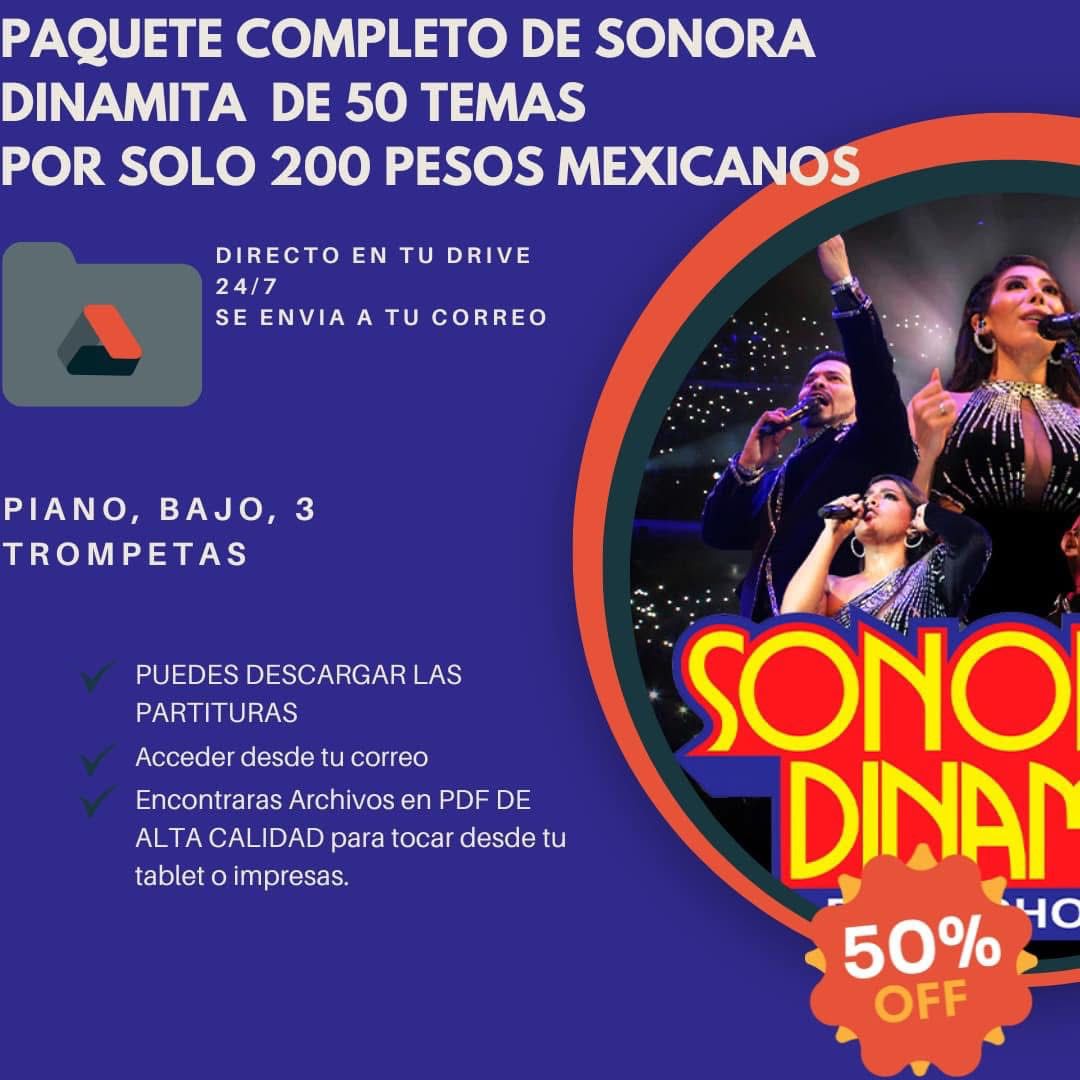 Sonora Dinamita Paquete de 50 temas