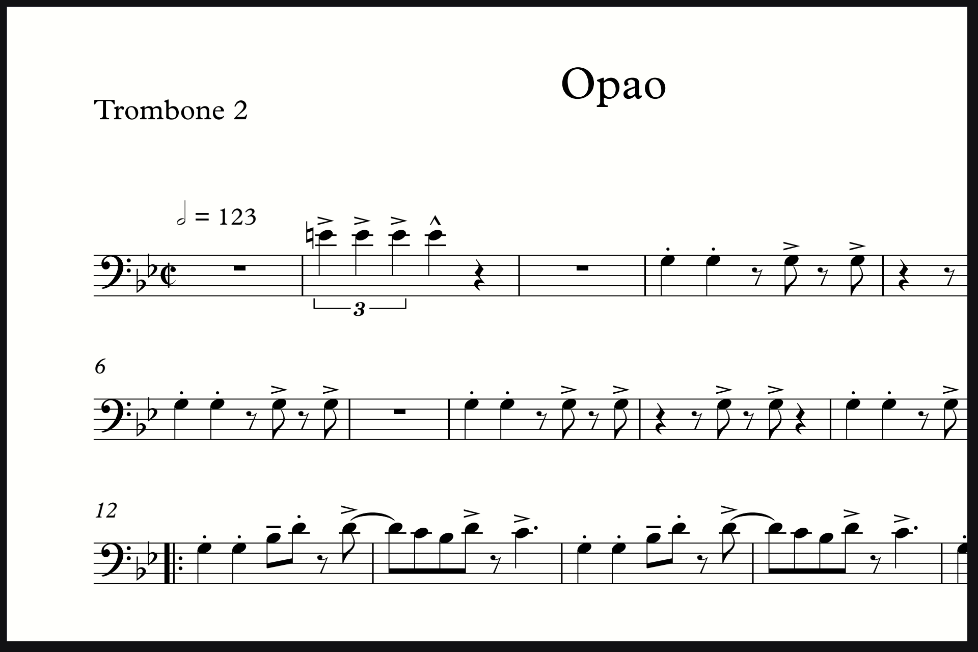 Chiquito Team Band Opao Score completo