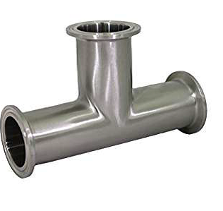 Tee Sanitaria Clamp, Pulido int/ext320/180 Grit en acero AISI316L 	 	