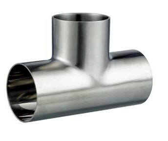 Tee Sanitaria Soldable Corta Pulido int/ext 240/180 Grit en acero AISI304