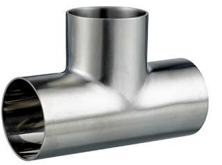 Tee Sanitaria Soldable Corta, Pulido int/ext 240/180 Grit en acero AISI316L 	 	