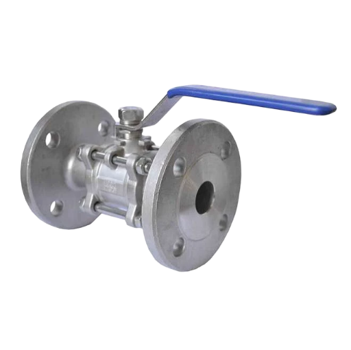 Válvula bola 3 piezas, flangeada, ANSI 150# sello PTFE (Teflón) AISI316