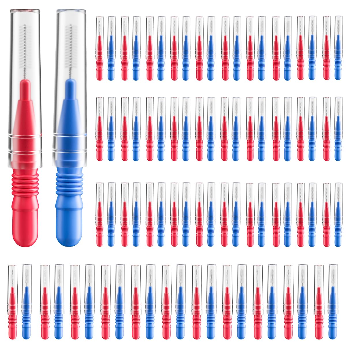 RAZOKO Interdental Brush, Flossing Head,Easy Use Tooth Cleaning Tool (1Pack(2.5mm/3mm)-88pcs)