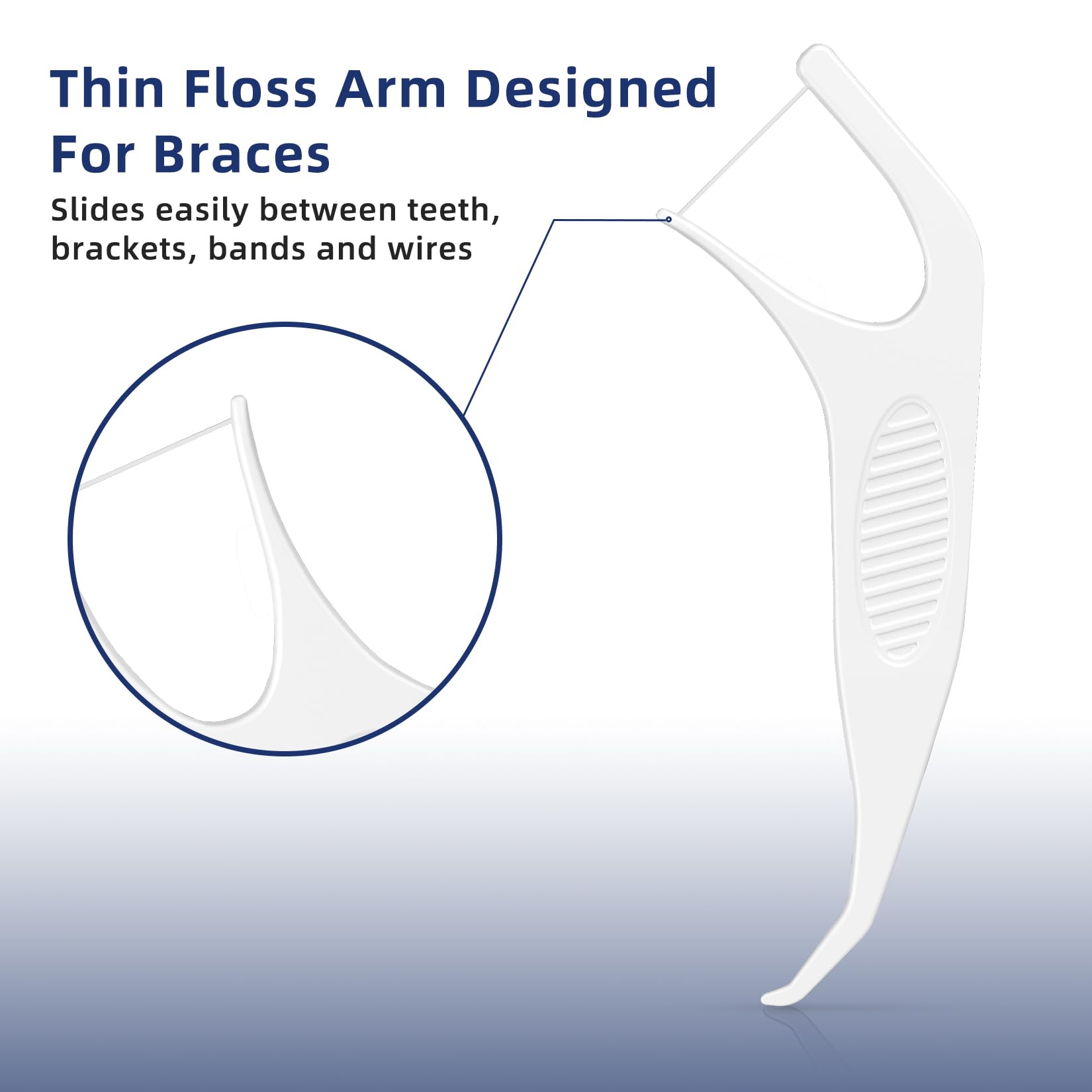 RAZOKO Orthodontic Flossers for Braces, Ortho Dental Floss Picks for Adults & Kids, Premium Thin Floss,Designed for Braces, Unflavored 120 Count