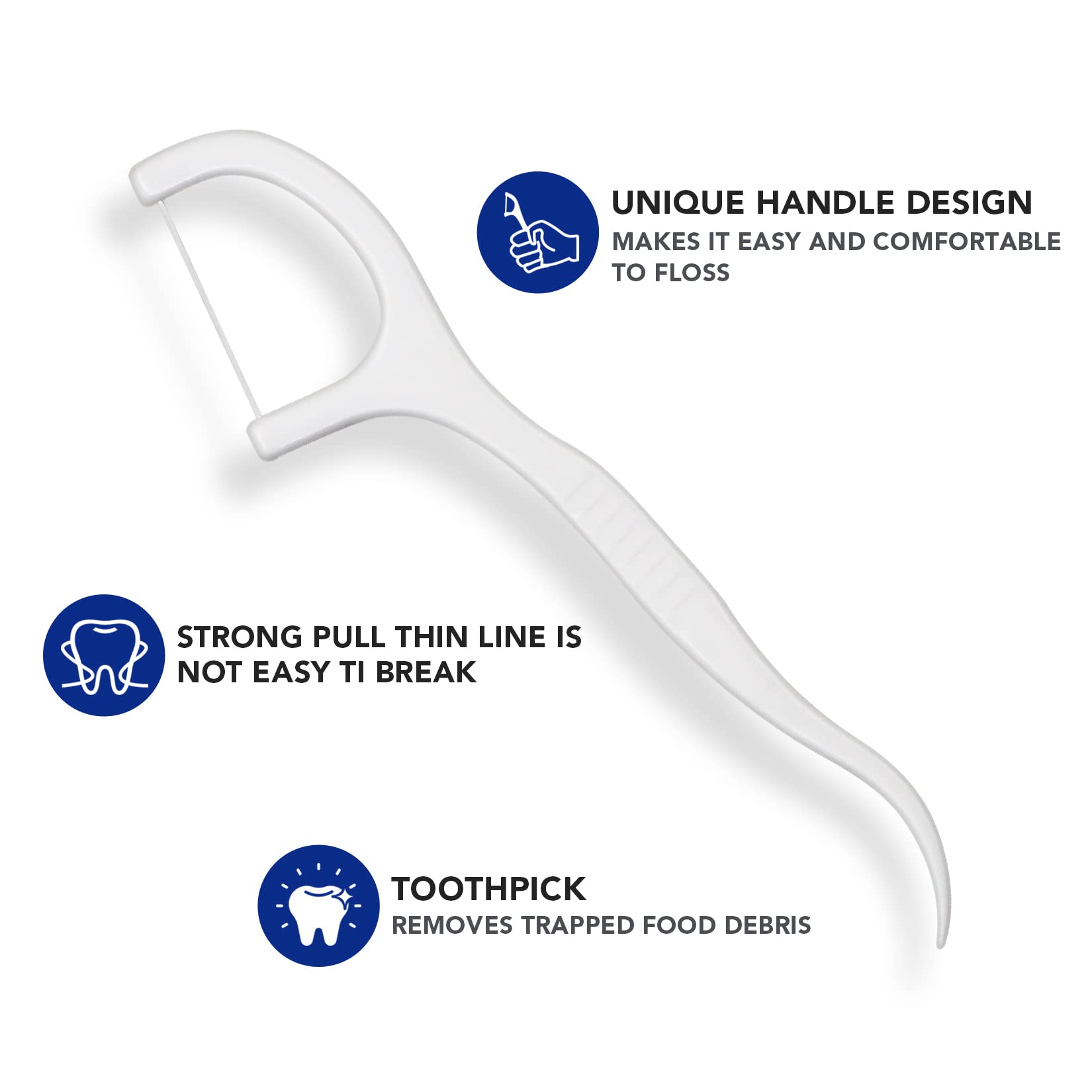 RAZOKO Dental Floss Picks High Toughness Professional Toothpicks Sticks 8-Pack(400pcs) with Portable Case and Dental Picks