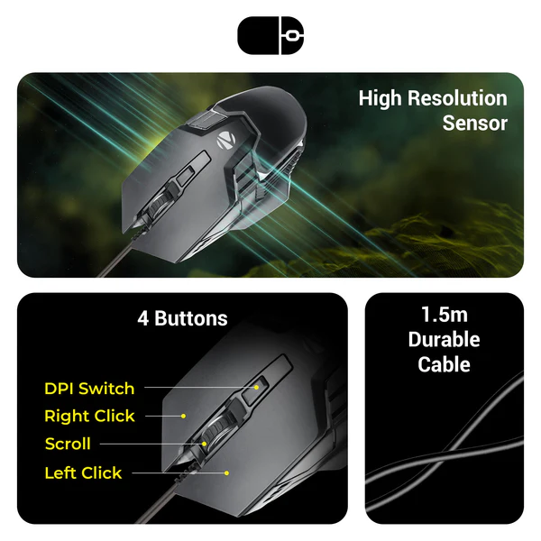 Zebronics Gaming Keyboard and Mouse Combo