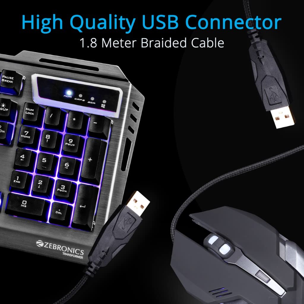 Zebronics Transformer Gaming Keyboard and Mouse Combo