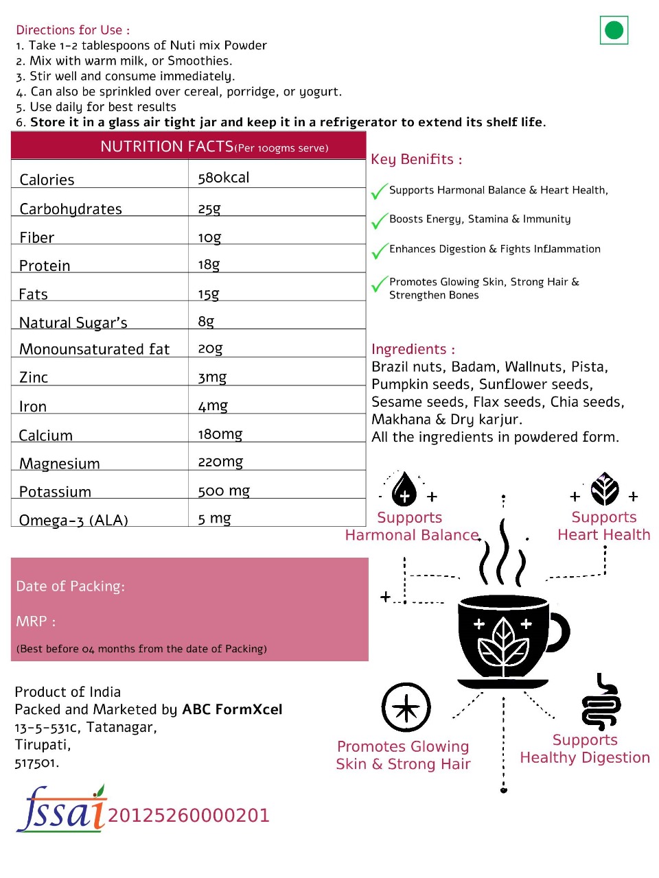 ABC FormXcel Nutrimix (Harmonal Imbalance control)