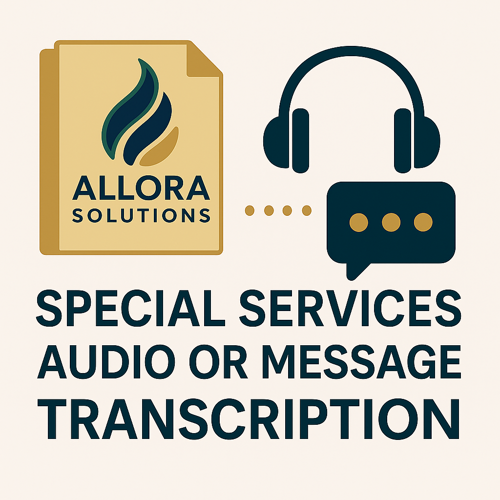 Audio or Message Transcription (BY REQUEST ONLY)