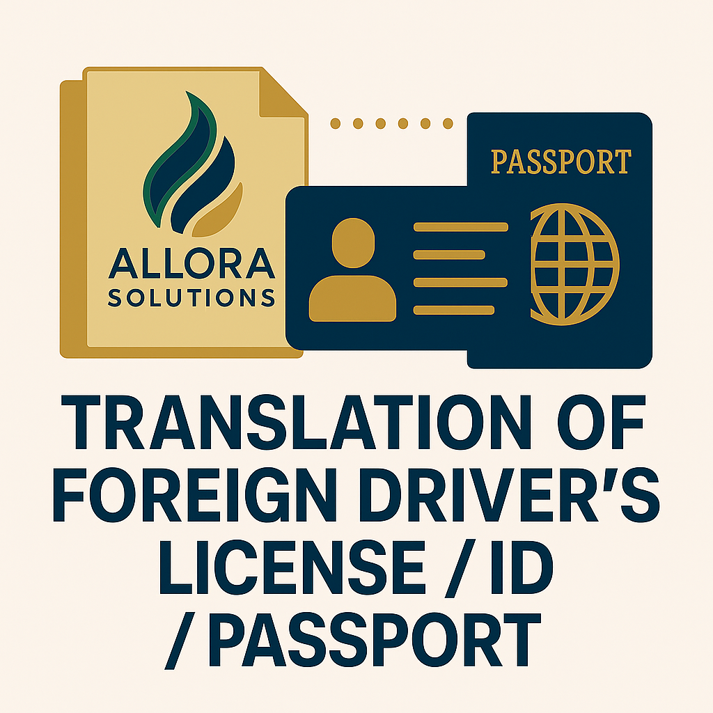 Translation of Foreign Driver’s License, ID, and Passport
