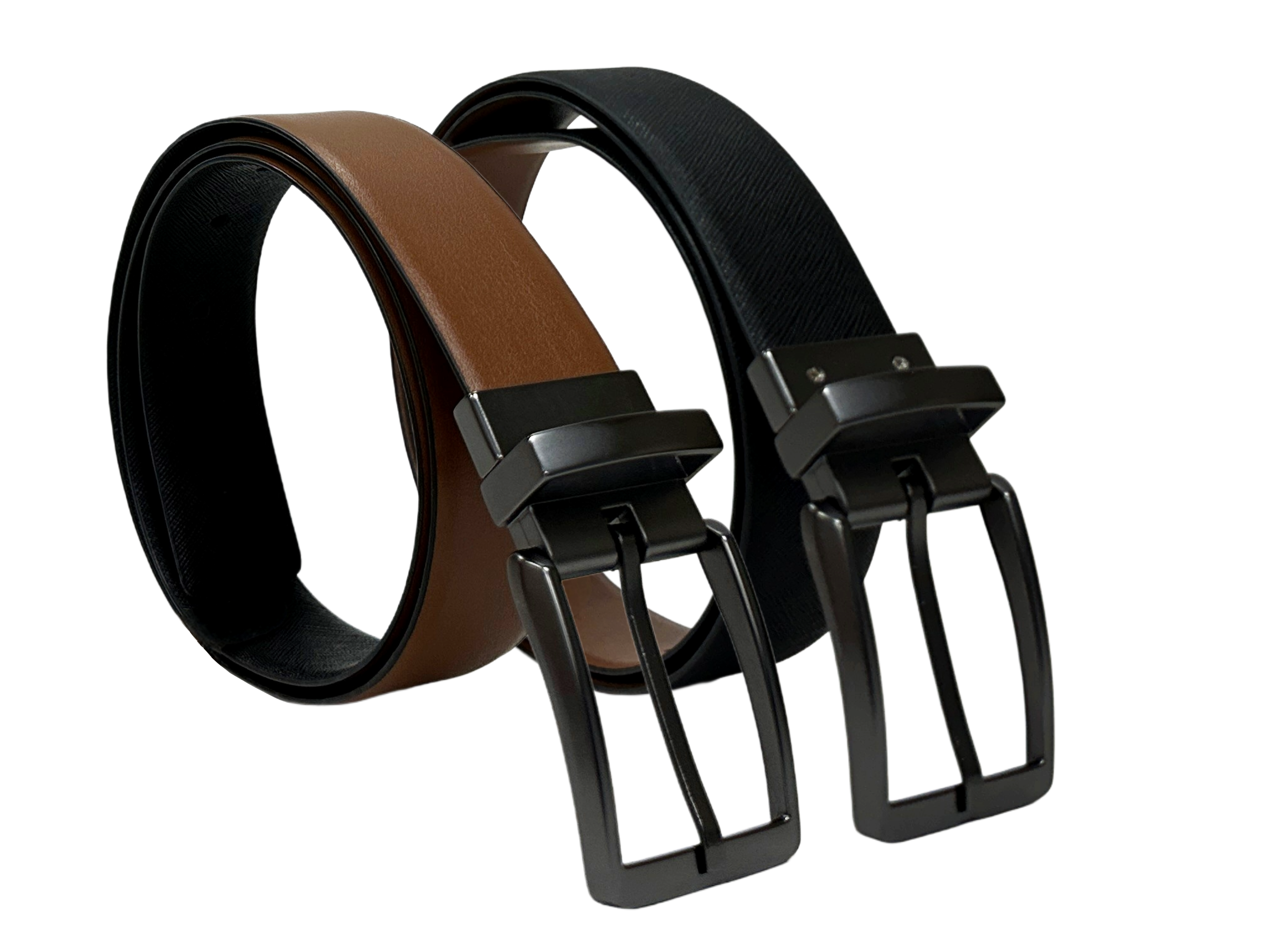 Reversible Genuine Leather Belts for Women with Gun Metal Buckle Fashion Women Belts