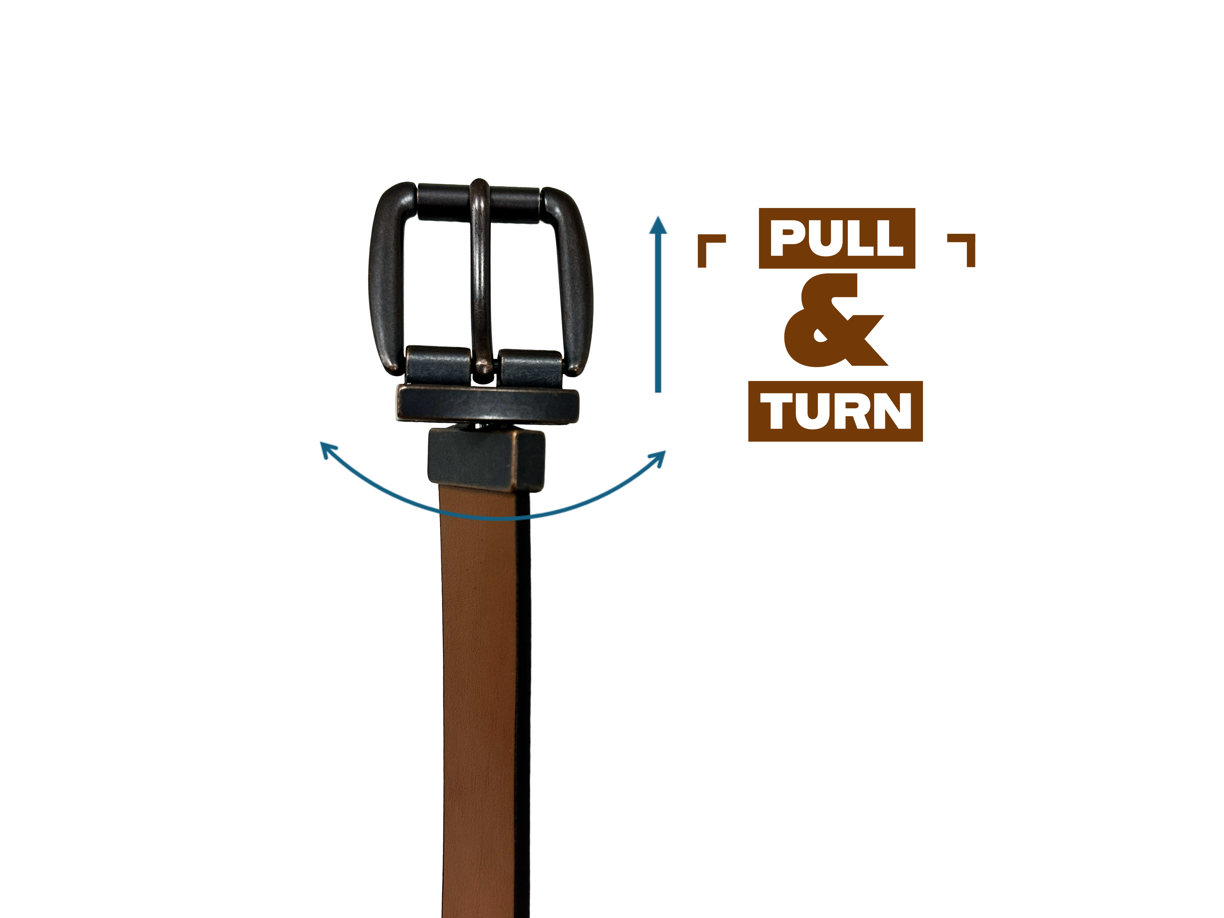 Reversible Genuine Leather Belts for Women with Roller Buckle in Matt Black finish 