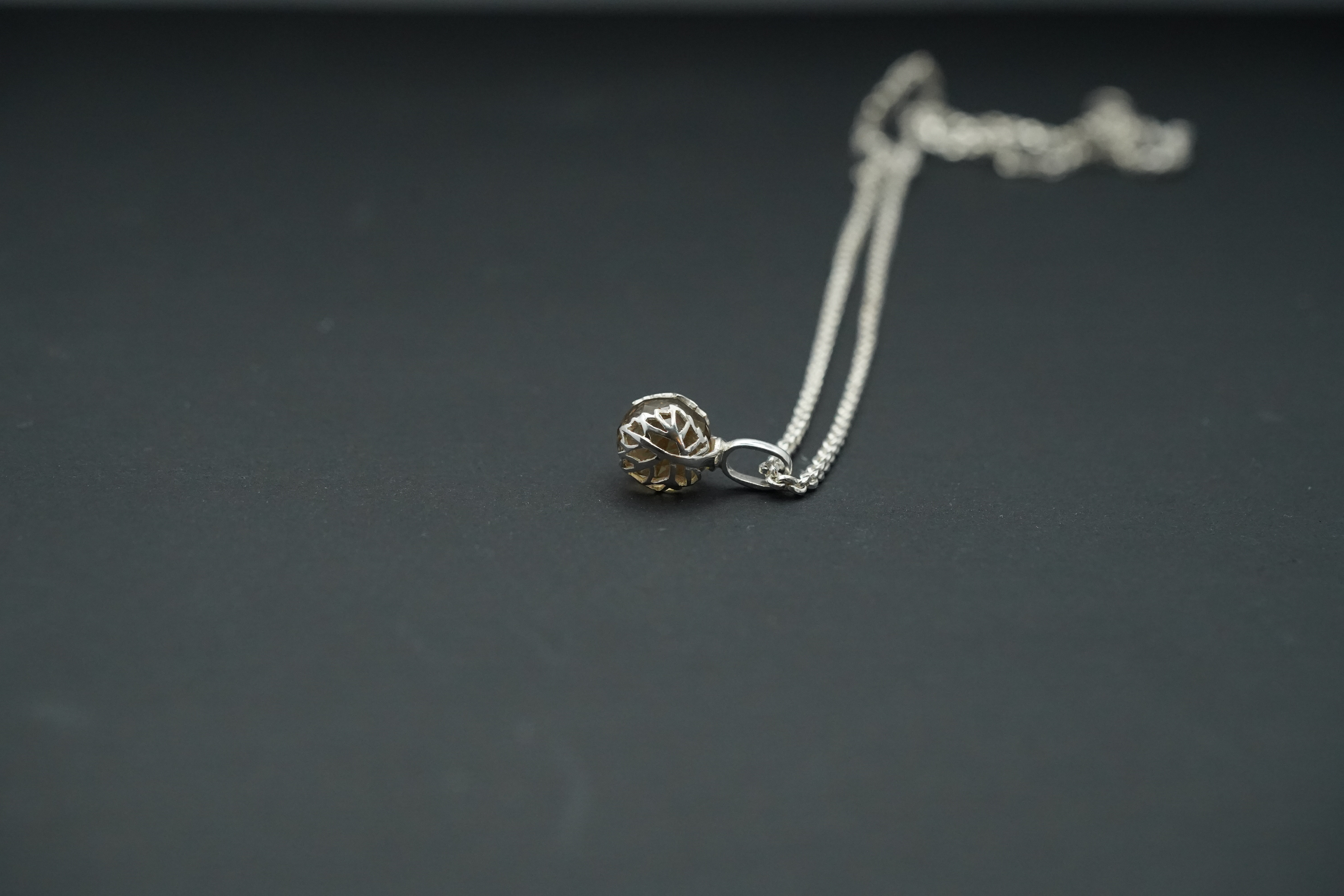 Smoky Quarts | Fine Silver pendant