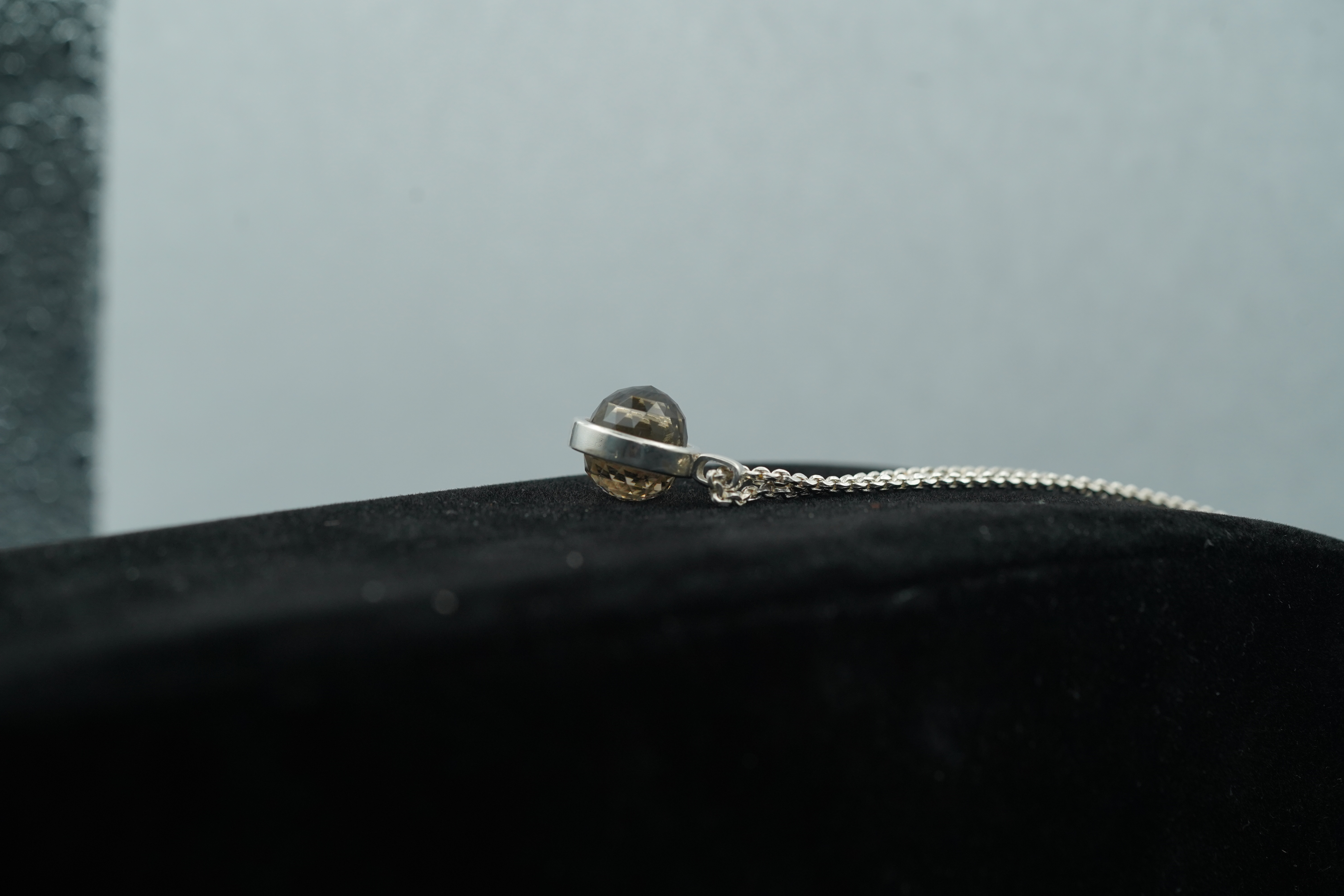 Smoky Quartz Silver Pendant
