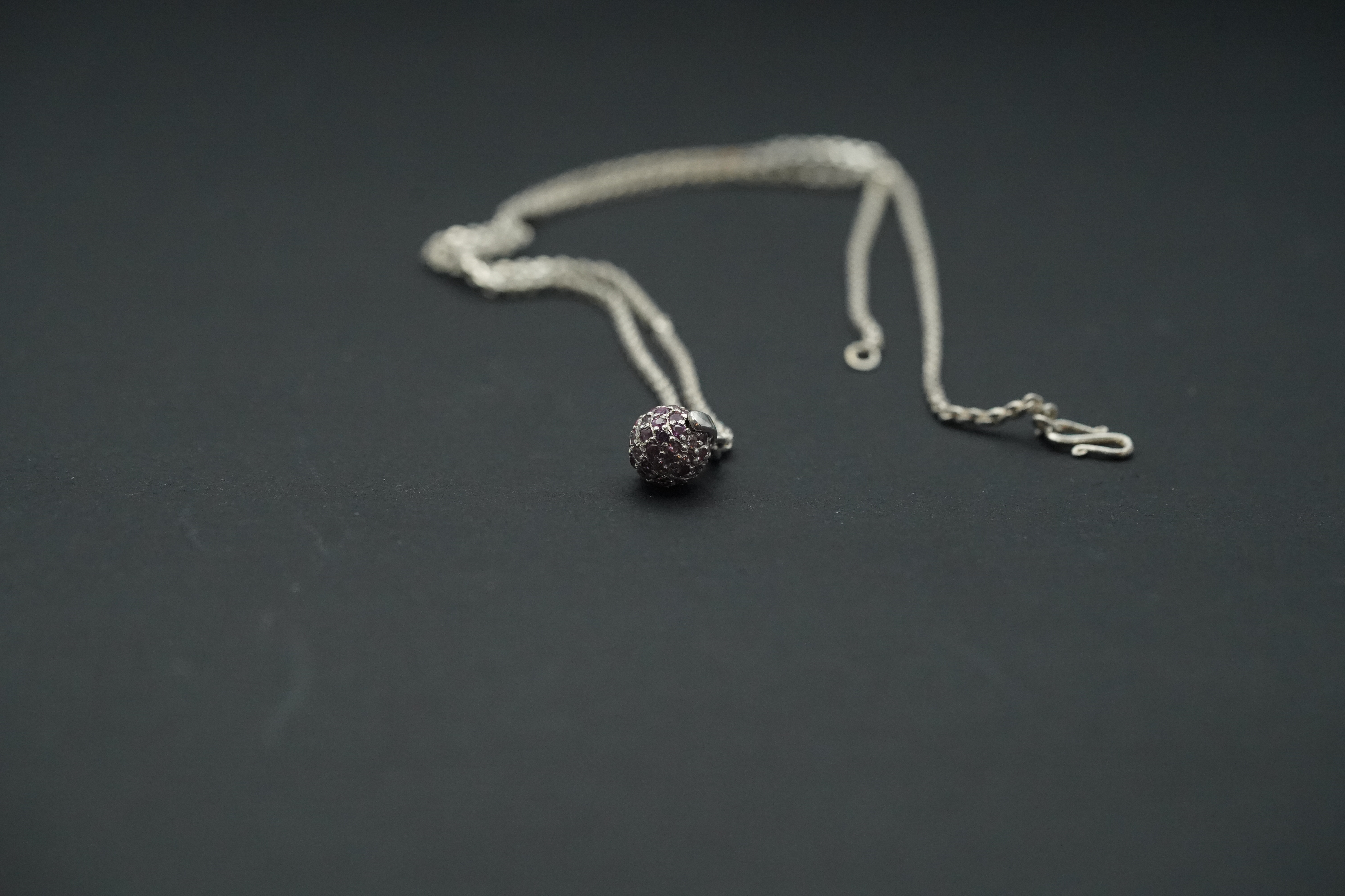 Pink Sapphire Sphere pendant