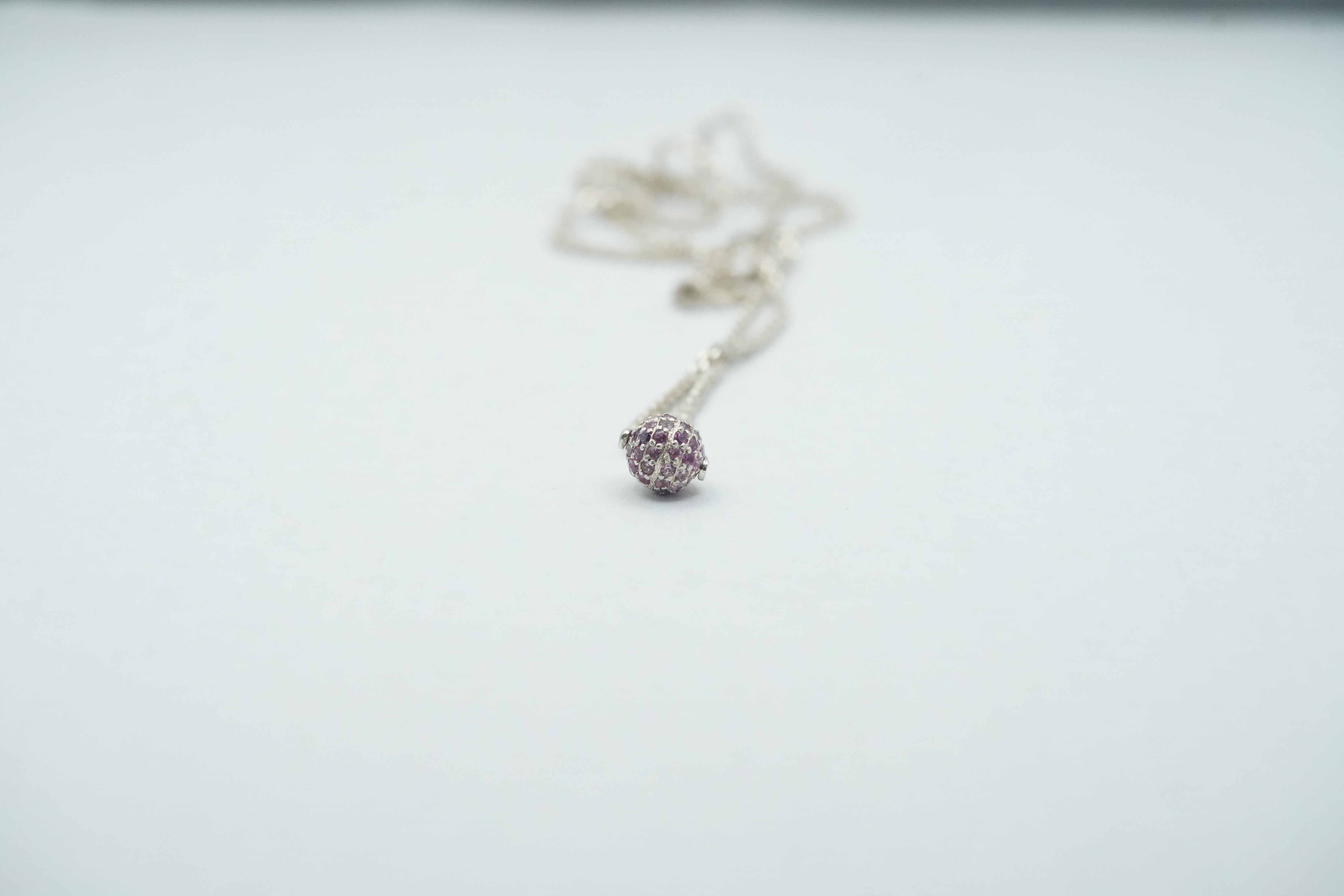 Pink Sapphire Sphere pendant