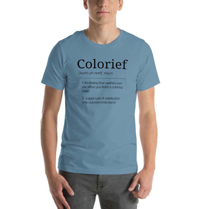"COLORIEF" DEFINITION BLACK TEXT UNISEX T-SHIRT