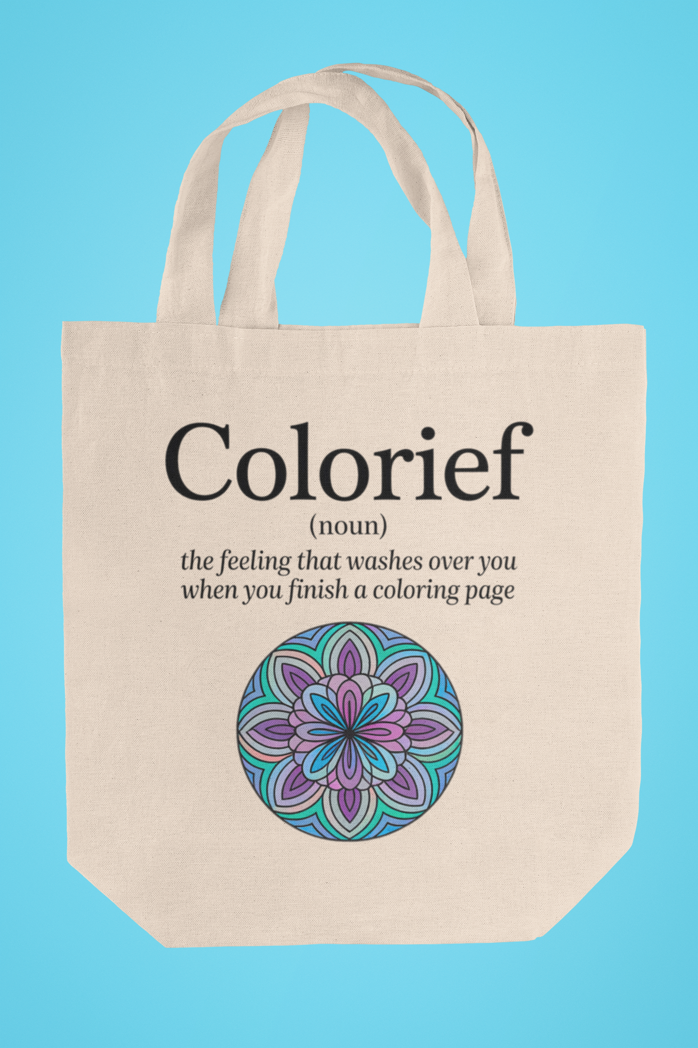 "COLORIEF DEFINITION" CANVAS TOTE BAG