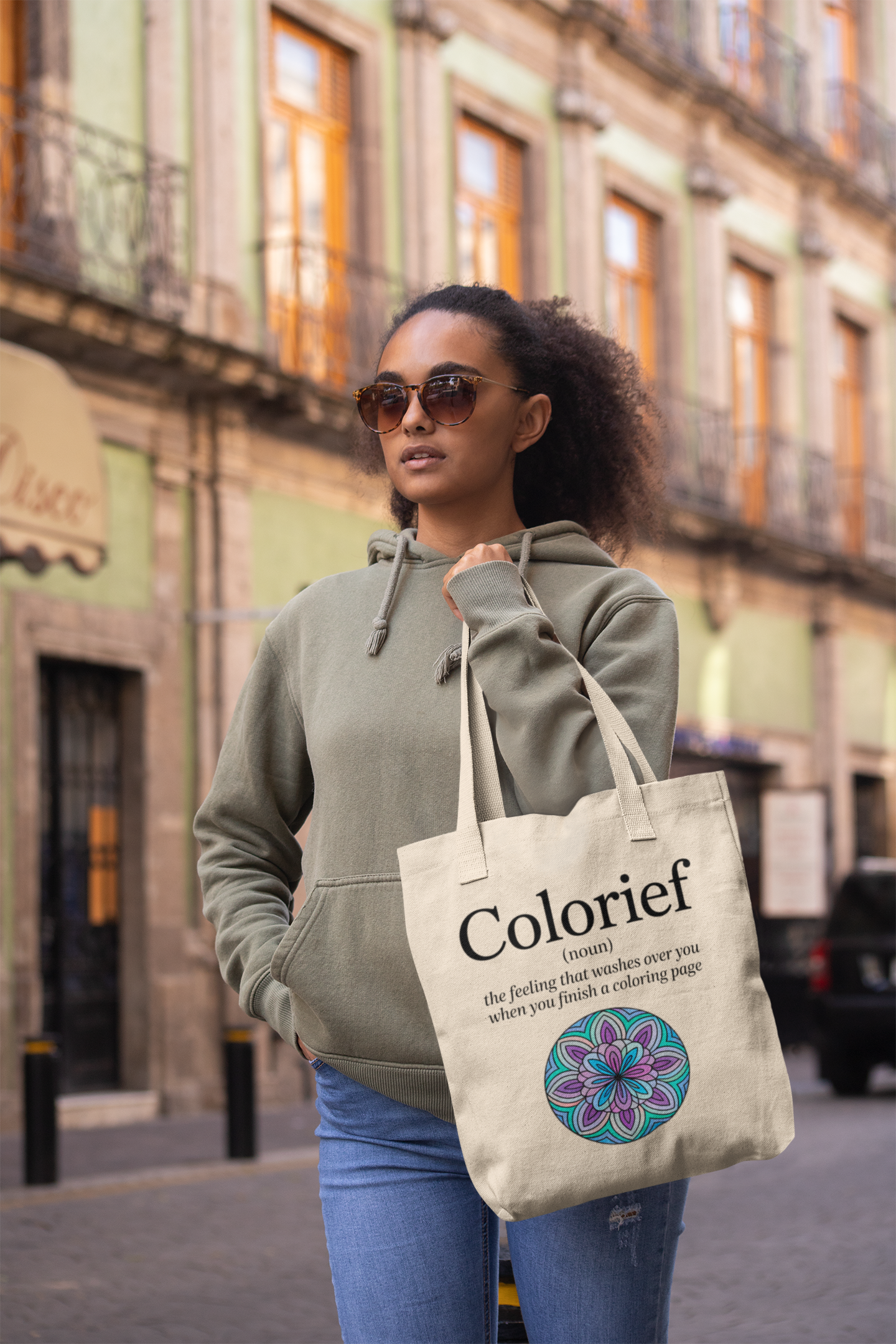 "COLORIEF DEFINITION" CANVAS TOTE BAG