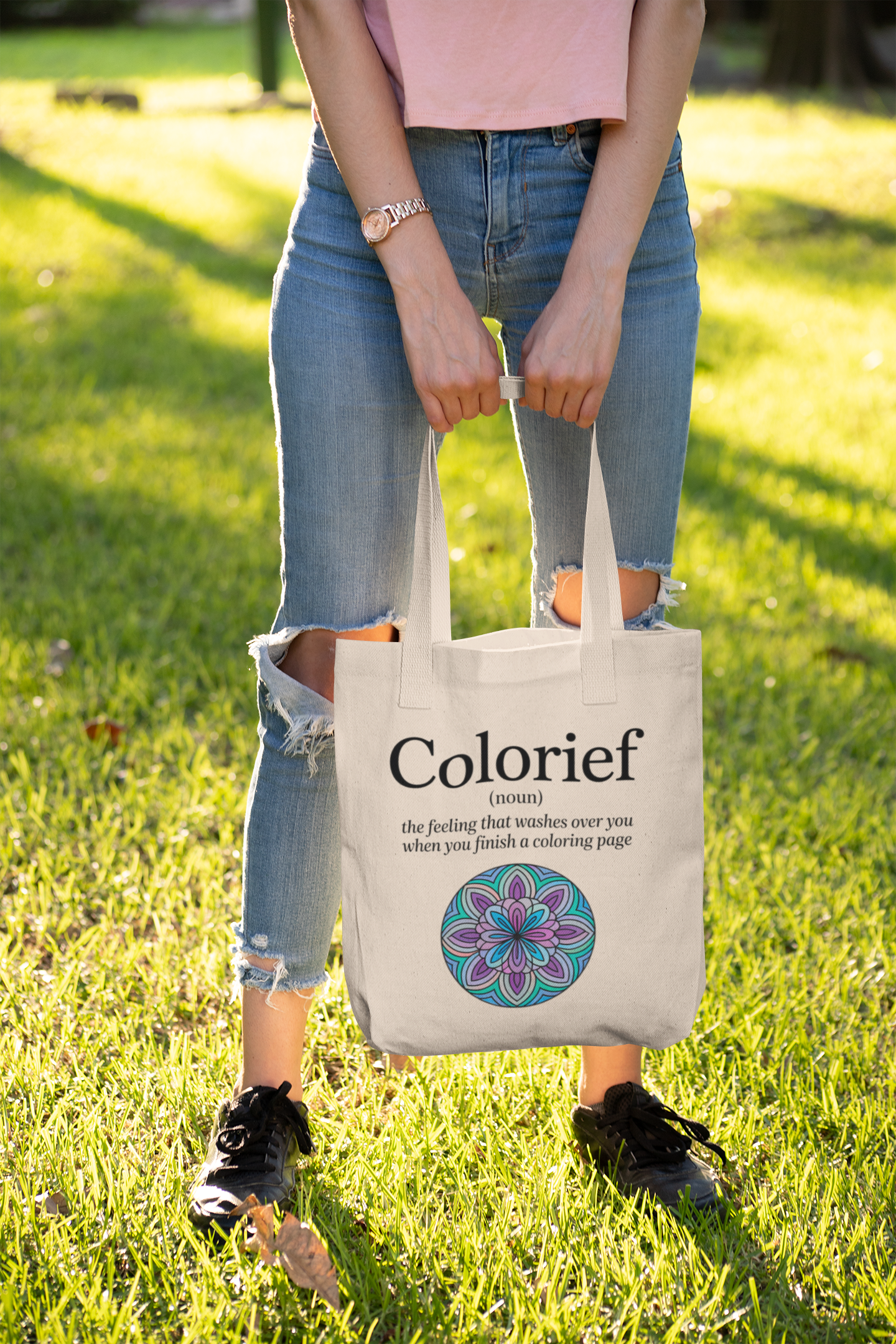 "COLORIEF DEFINITION" CANVAS TOTE BAG