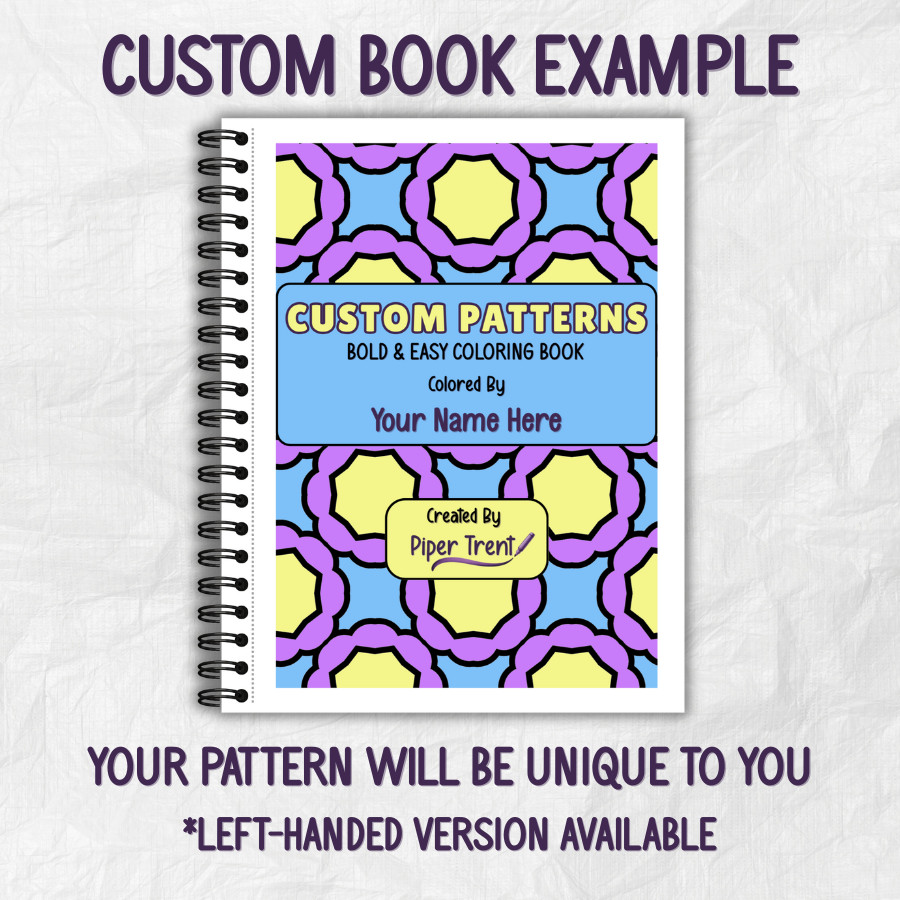 CUSTOM PATTERNS BOLD & EASY COLORING BOOK