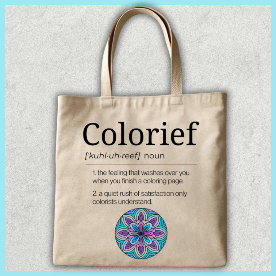 "COLORIEF" DEFINITION CANVAS TOTE BAG