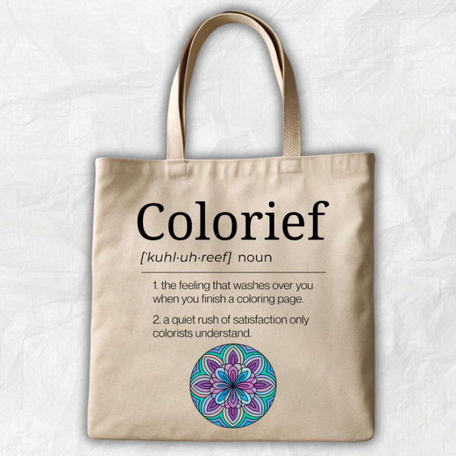 "COLORIEF" DEFINITION CANVAS TOTE BAG