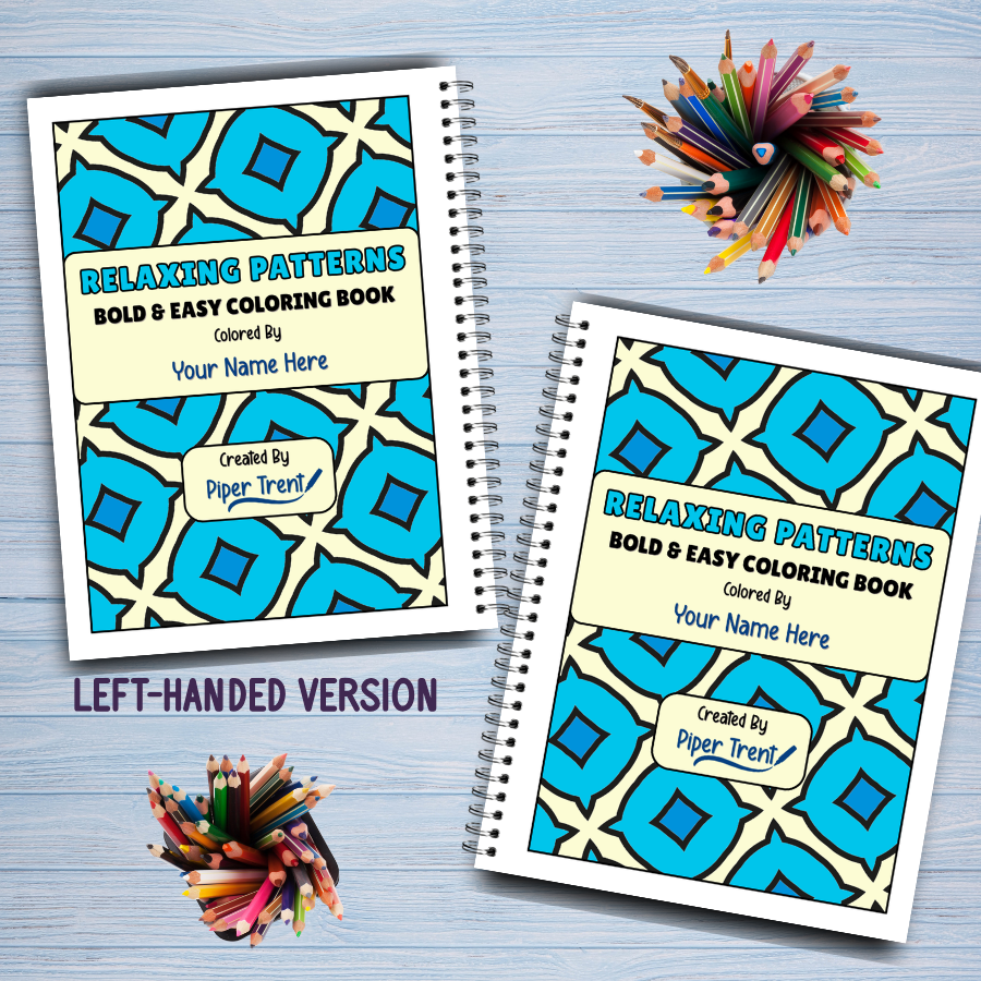 "RELAXING PATTERNS" PERSONALIZED COLORING BOOK