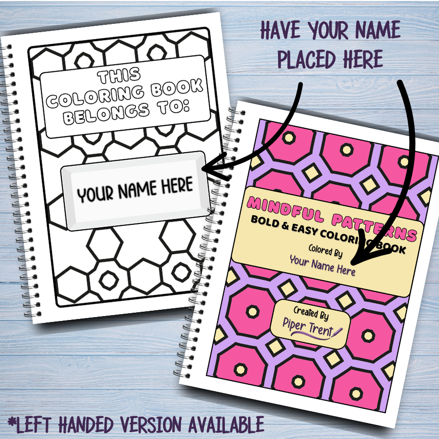 MINDFUL PATTERNS PERSONALIZED COLORING BOOK