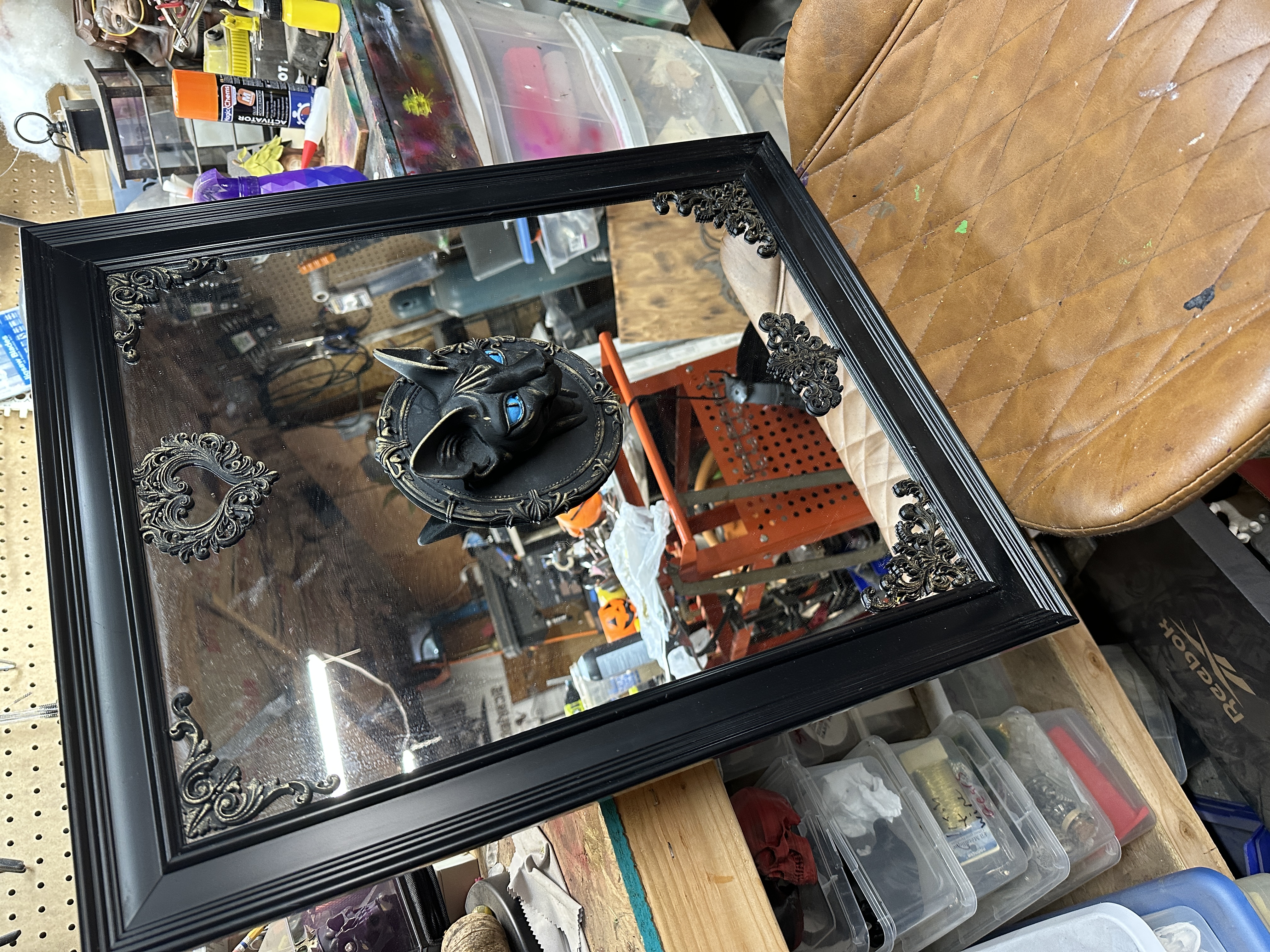 Black Framed Decorative Wall Mirror