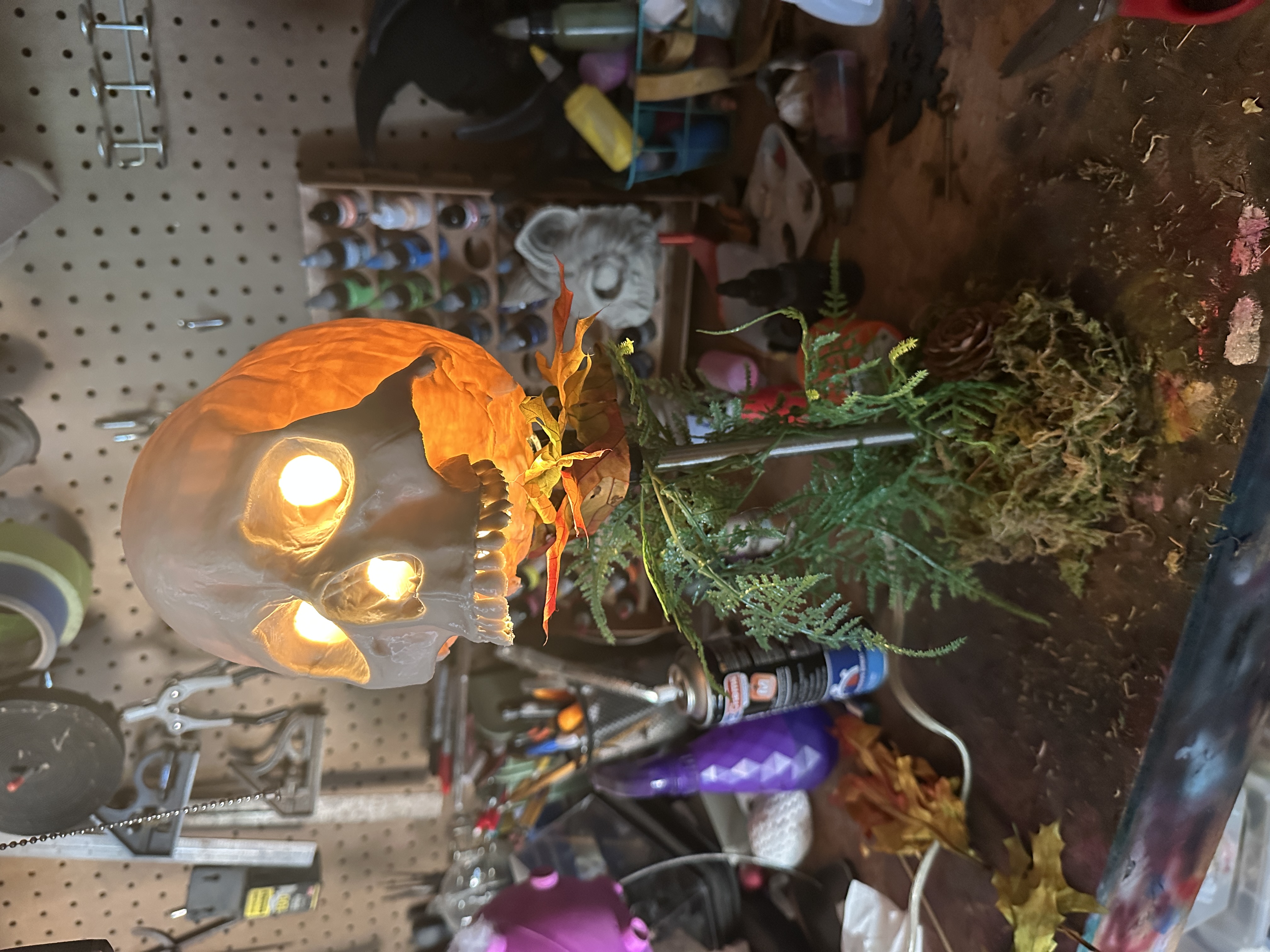 Skull Lantern Planter