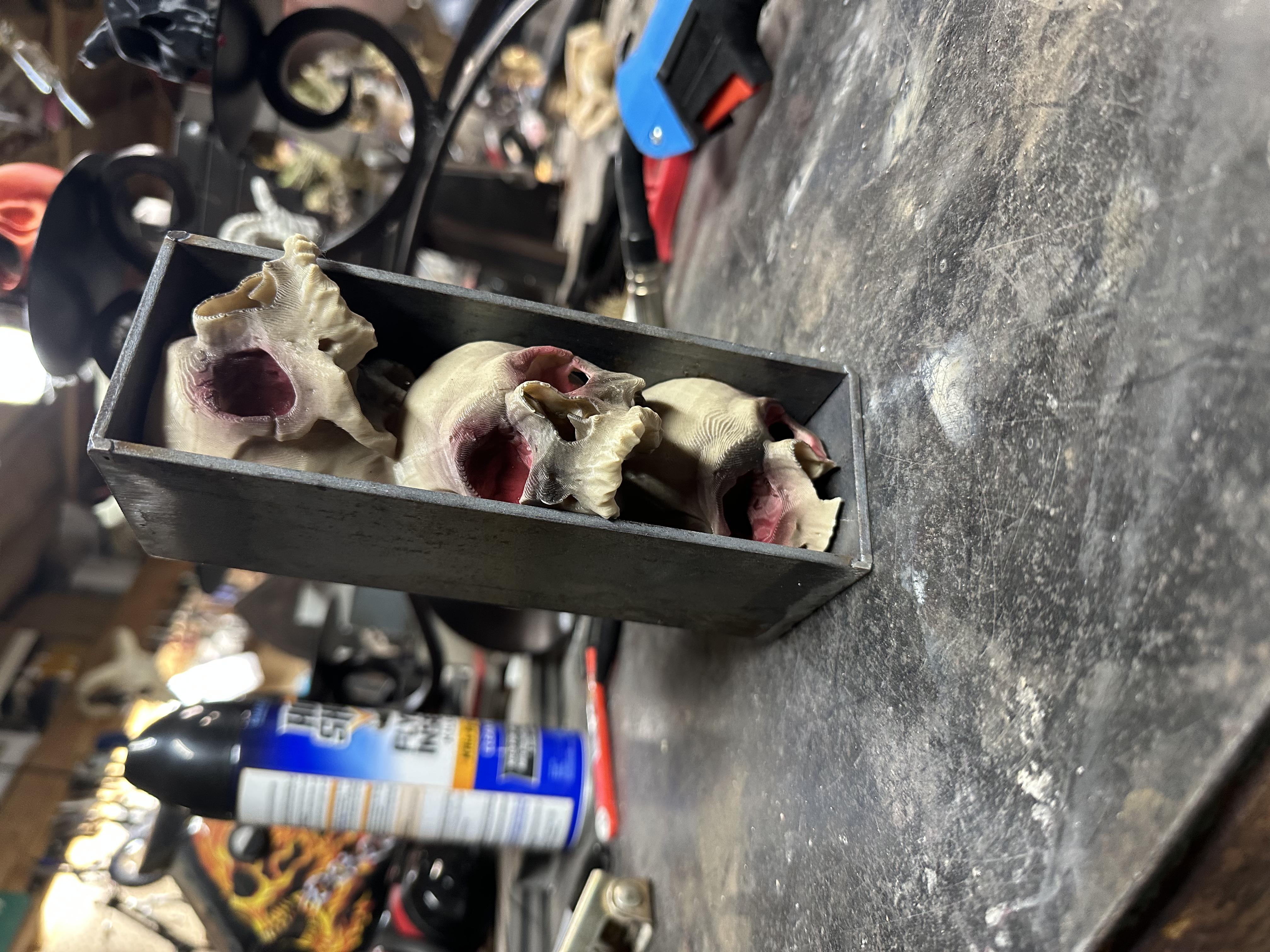 Handcrafted Triple Skull Desk Ornament