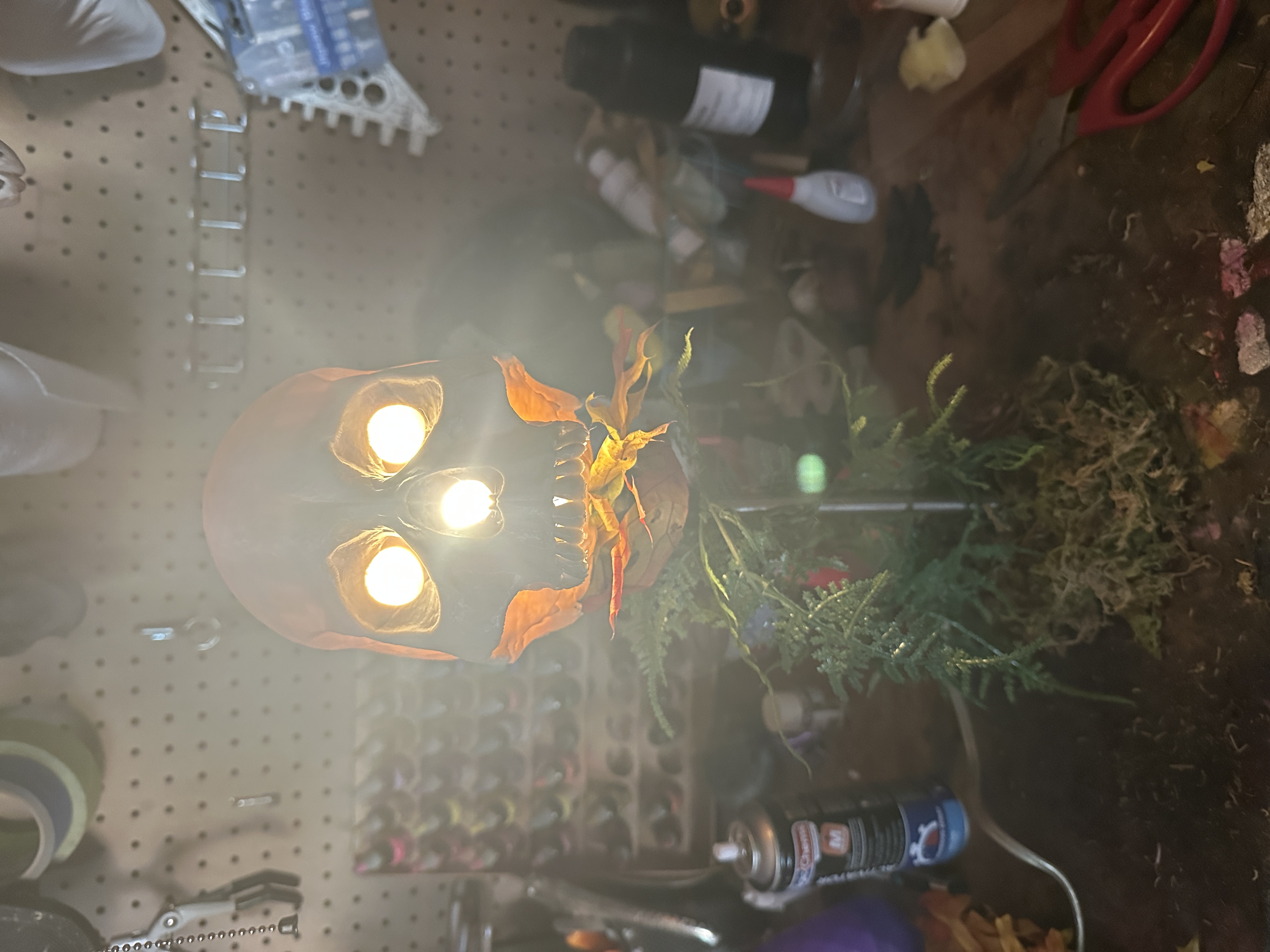 Skull Lantern Planter