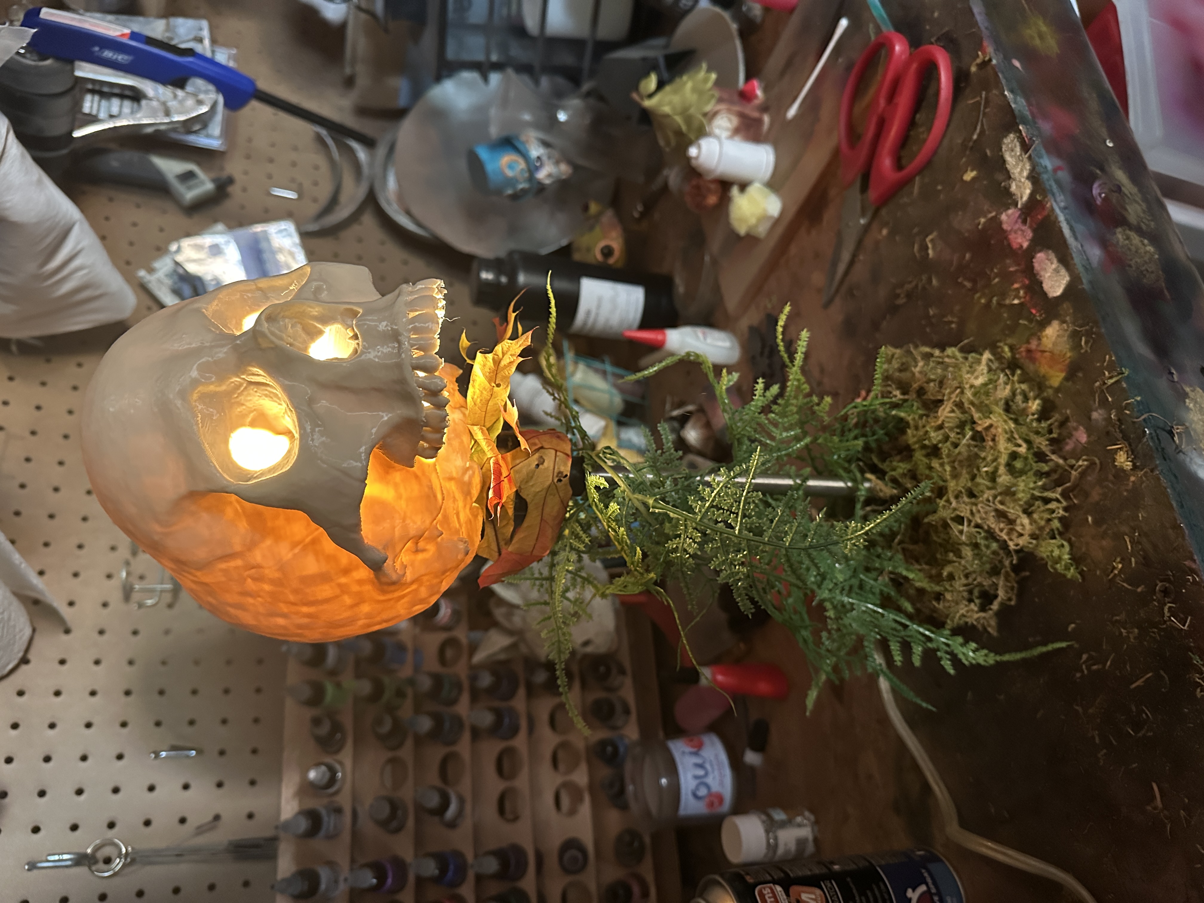 Skull Lantern Planter