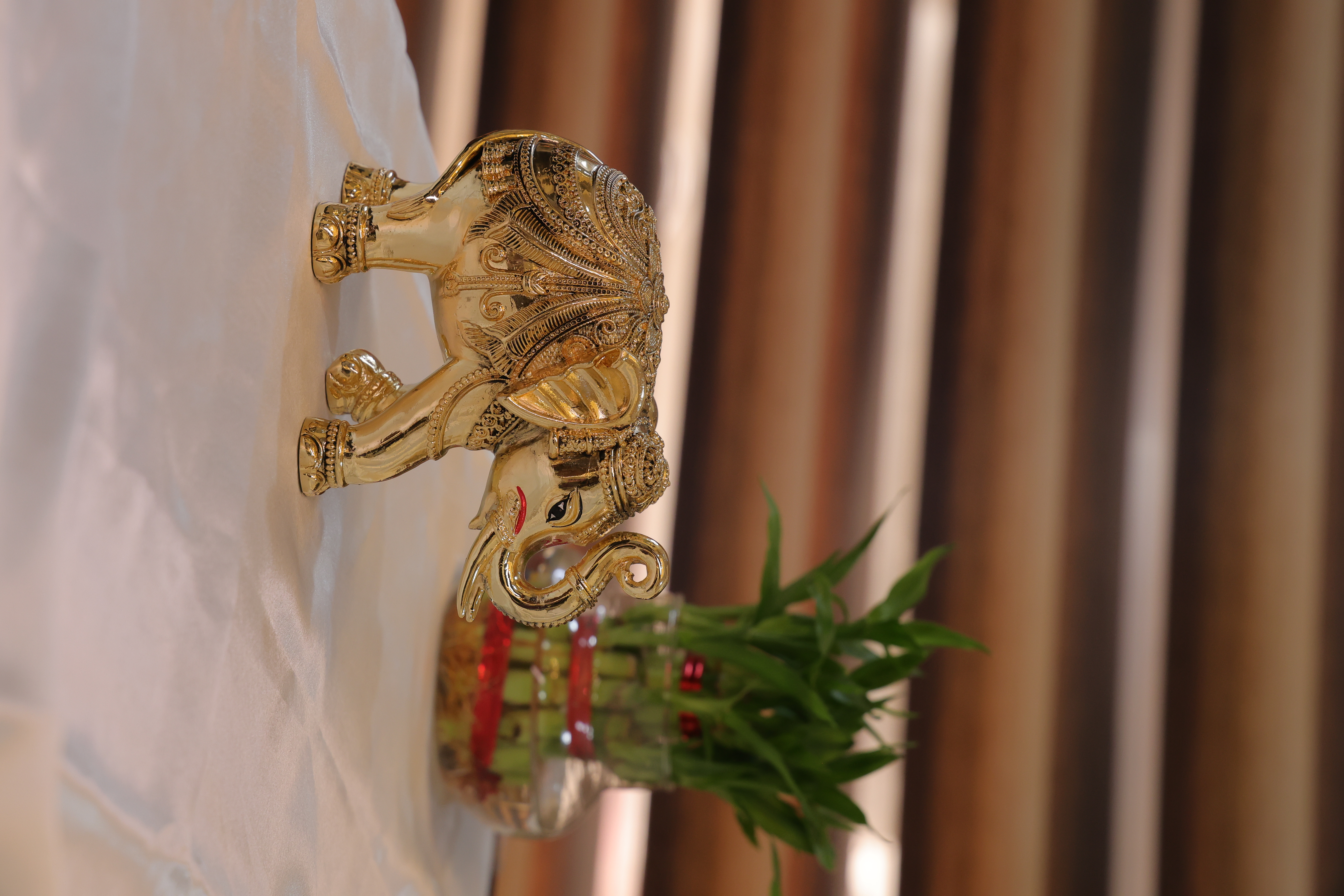Aaravat Elephant – Golden Grace Showpiece