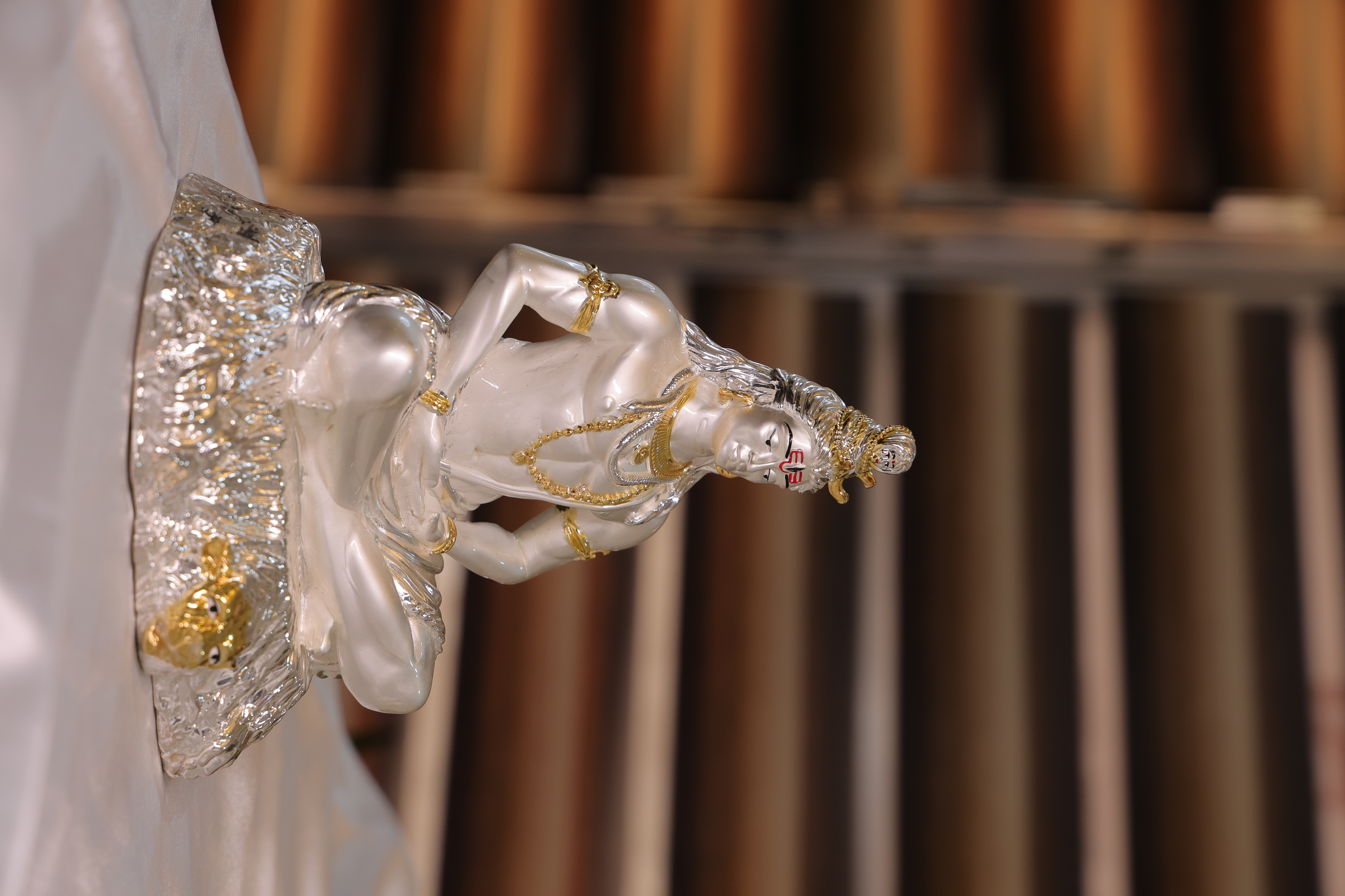 Yogeshwara Mahadev – Radiant Silver Meditation Idol