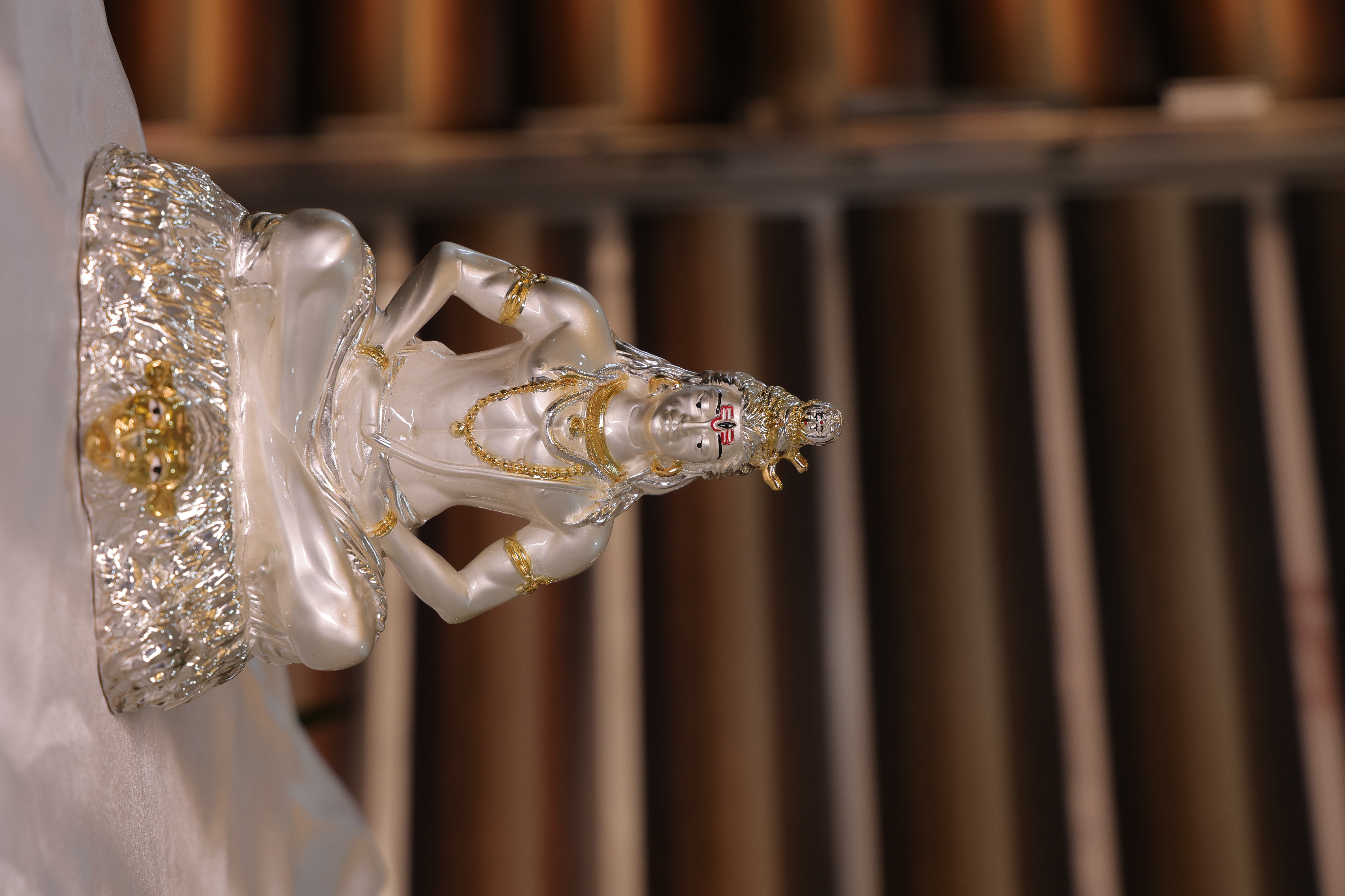 Yogeshwara Mahadev – Radiant Silver Meditation Idol