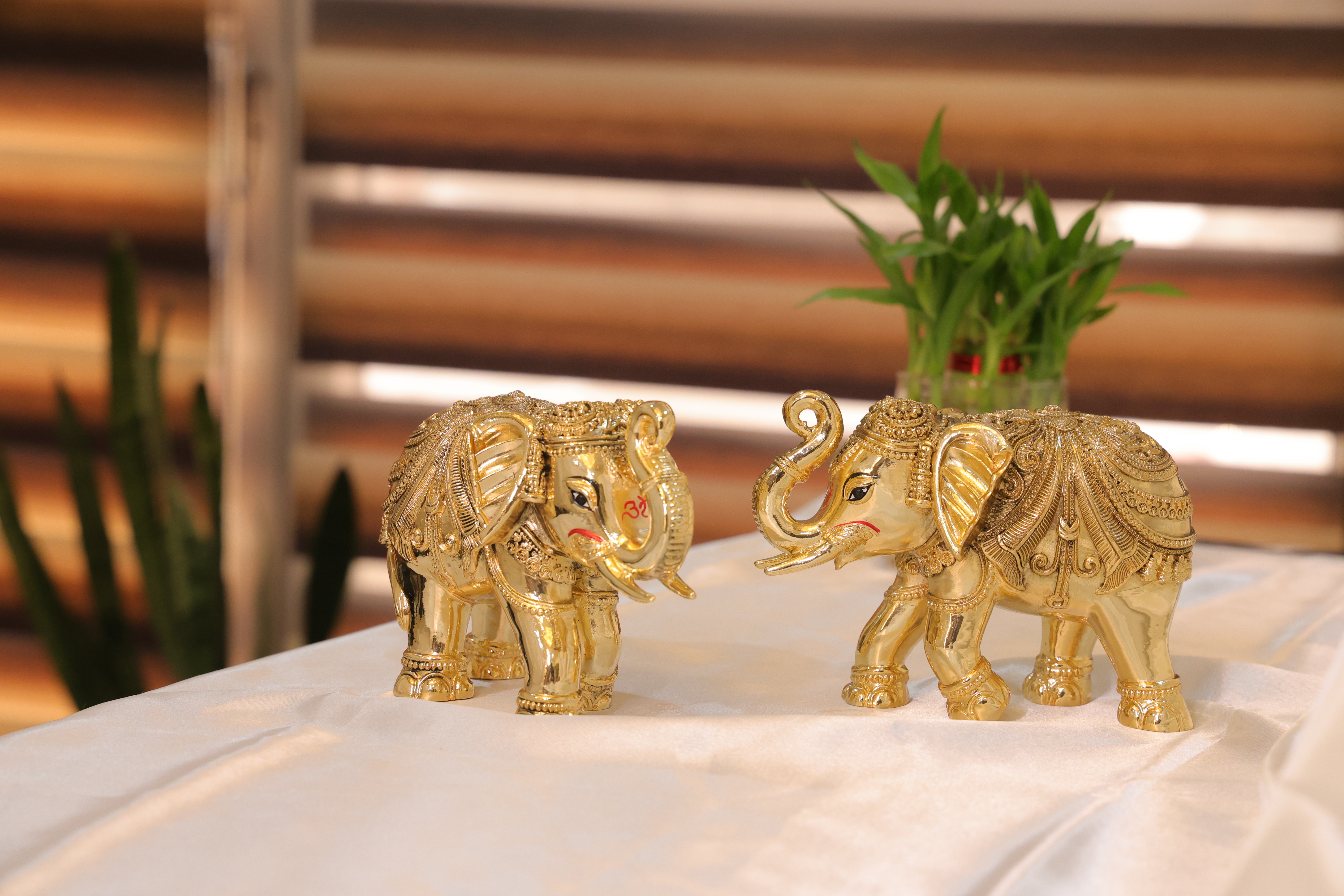 Aaravat Elephant – Golden Grace Showpiece
