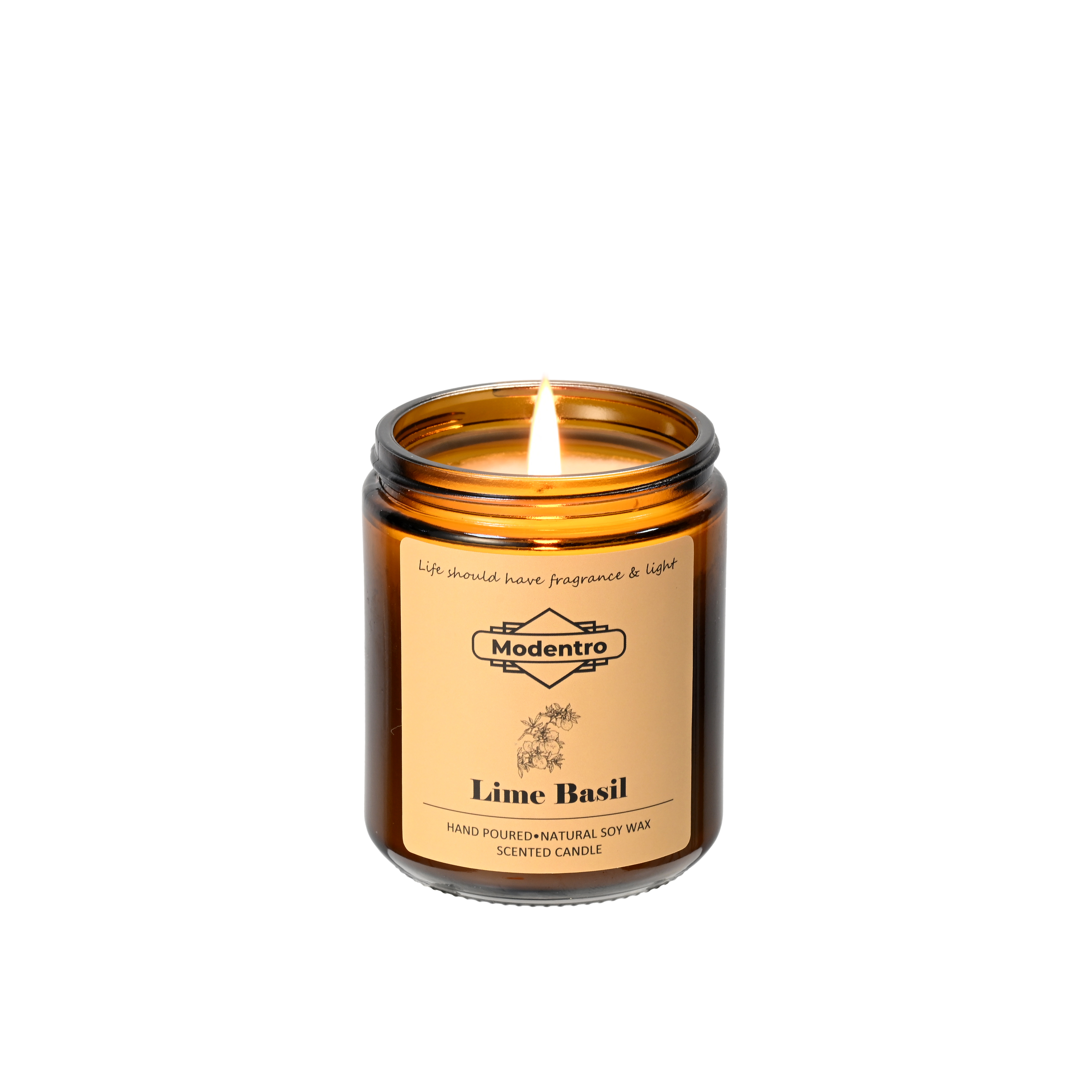 Lime Basil Scented Candle