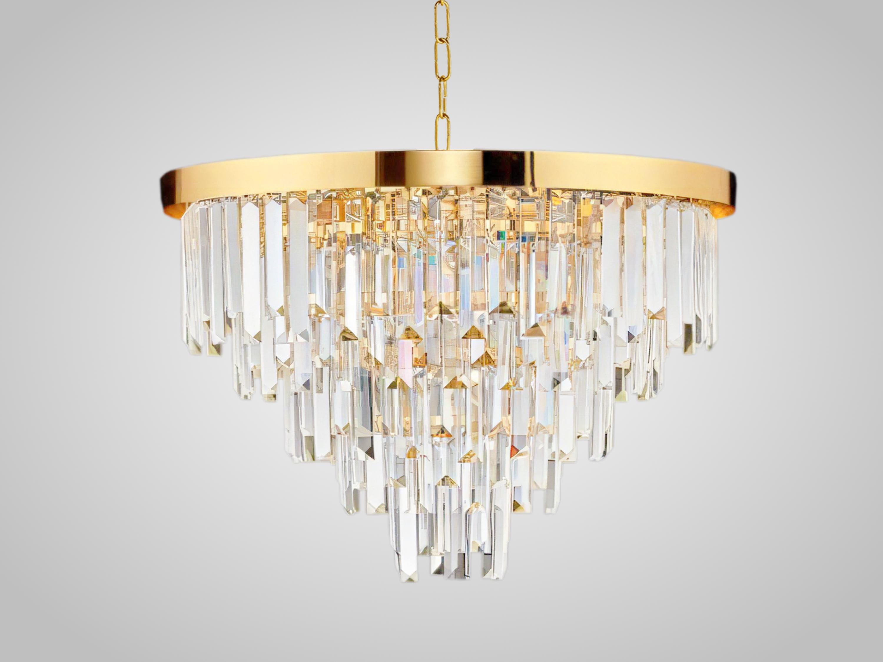 Crystal Chandelier – Stunning Pendant Light for Dining Room & Bedroom (19.6")