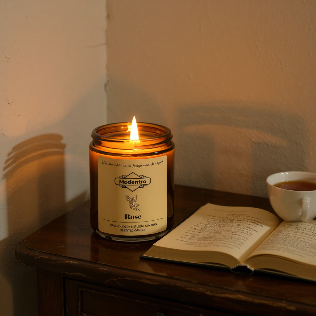 Rose Scented Soy Candle